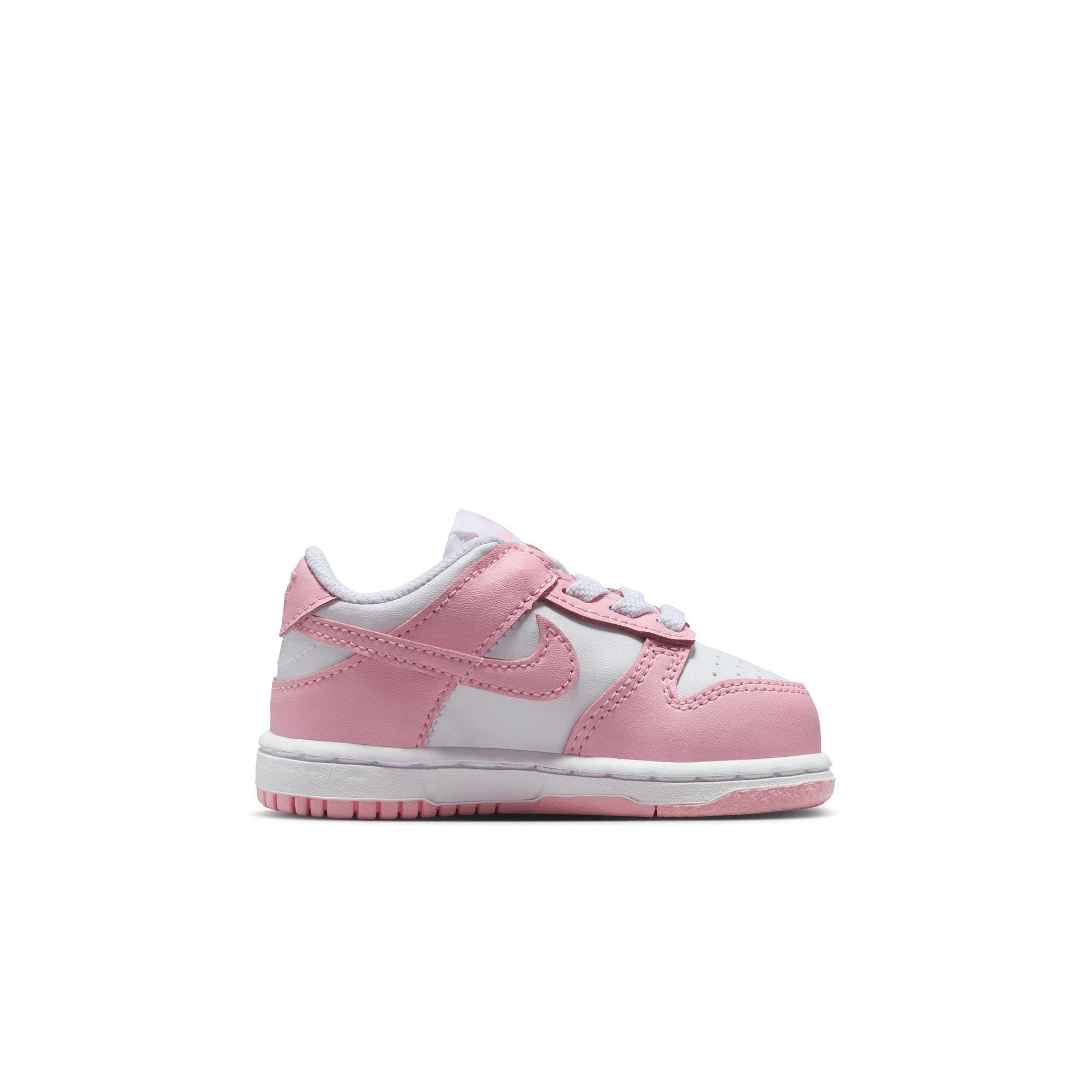 Nike Dunk Low Toddler Girls' "White/Med Soft Pink" Shoe