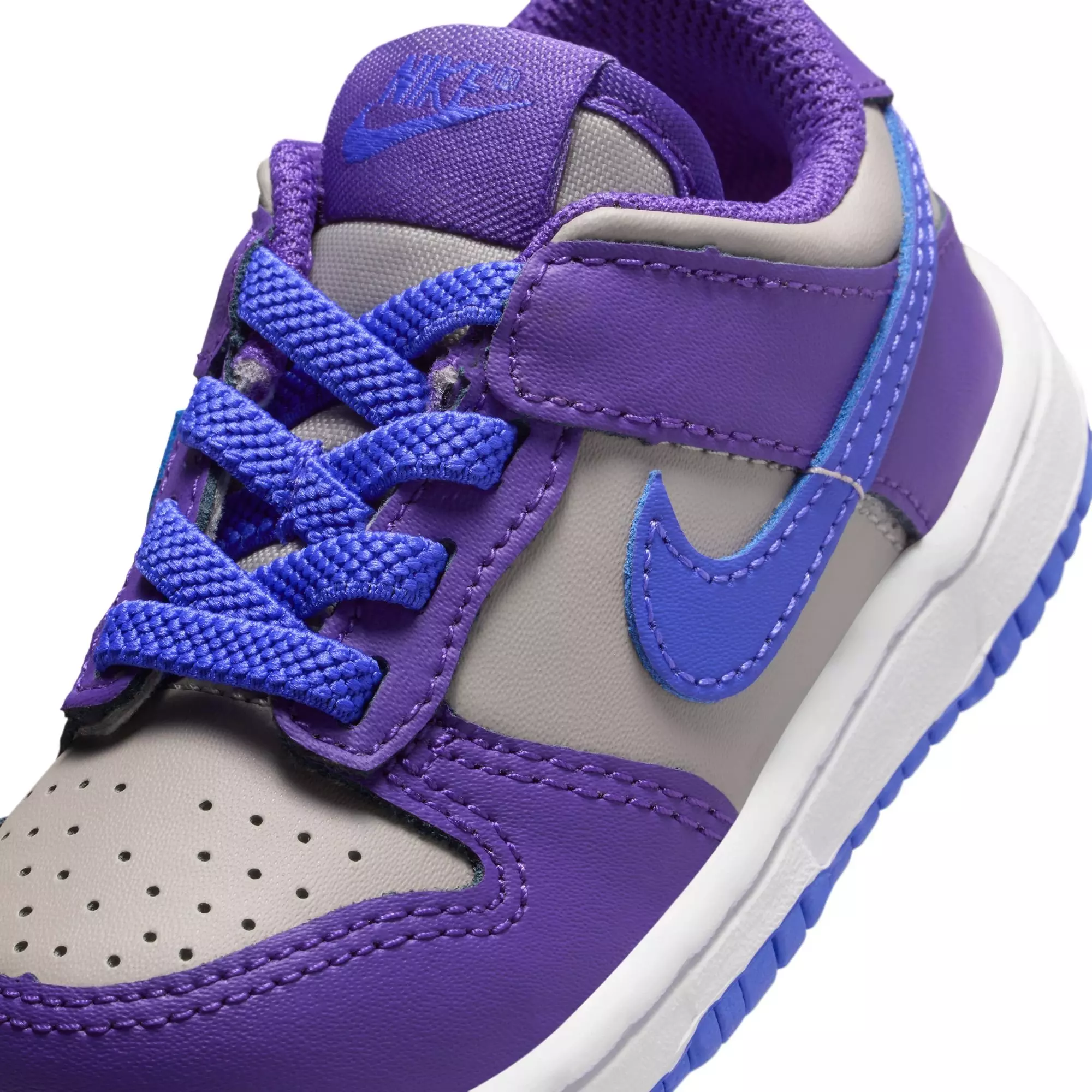 Nike Dunk Low "College Grey/Persian Violet/Wild Grape" Toddler Girls' Shoe - GREY/PURPLE