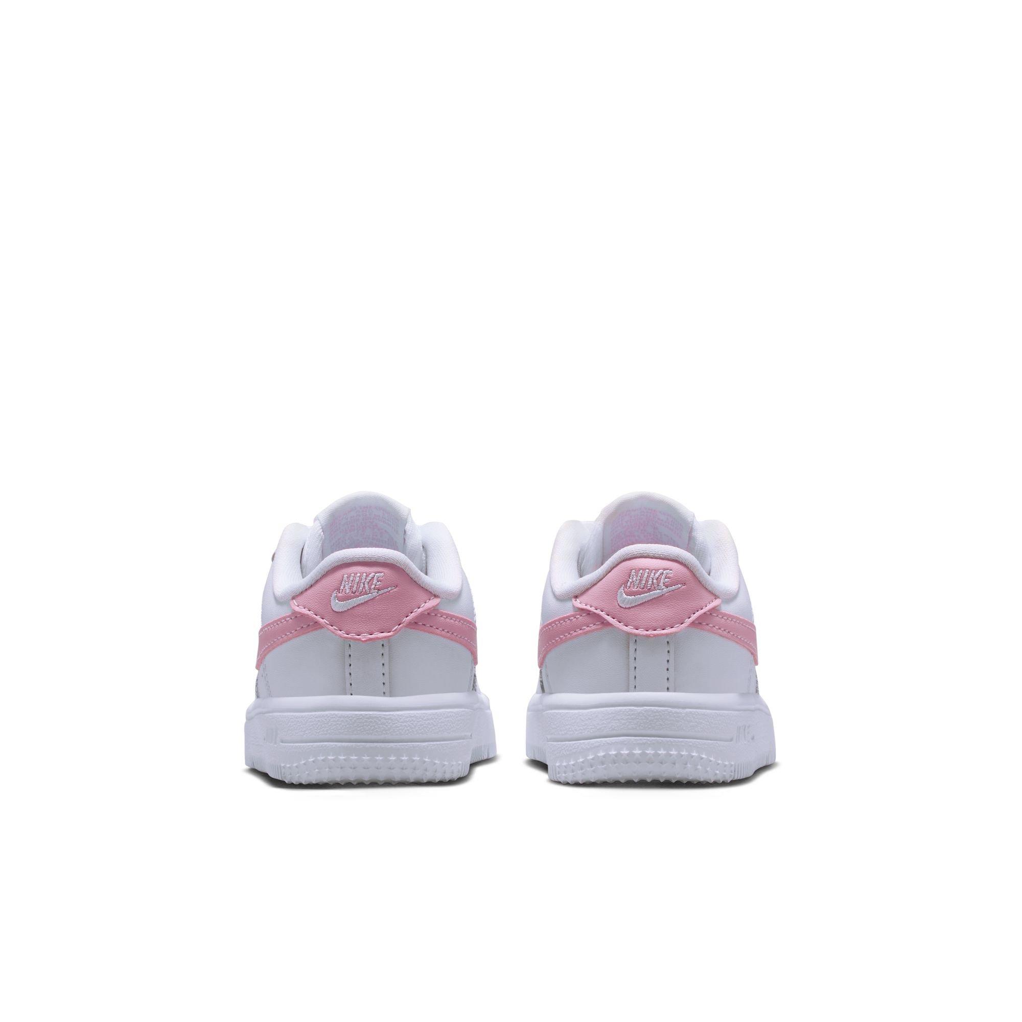 Nike Air Force 1 Toddler Girls' "White/Med Soft Pink" Shoe
