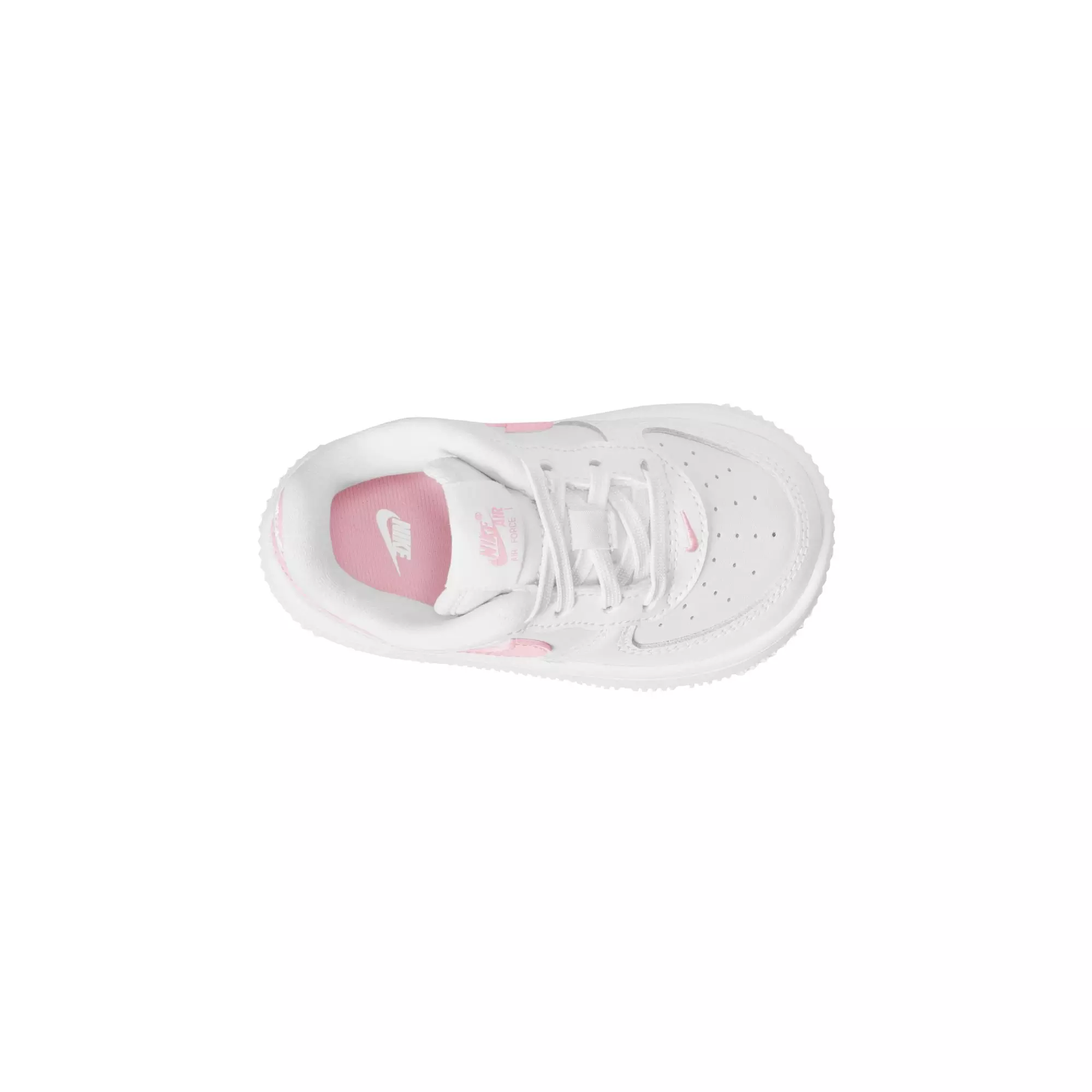 Nike Air Force 1 "White/Med Soft Pink" Toddler Girls' Shoe - WHITE/PINK