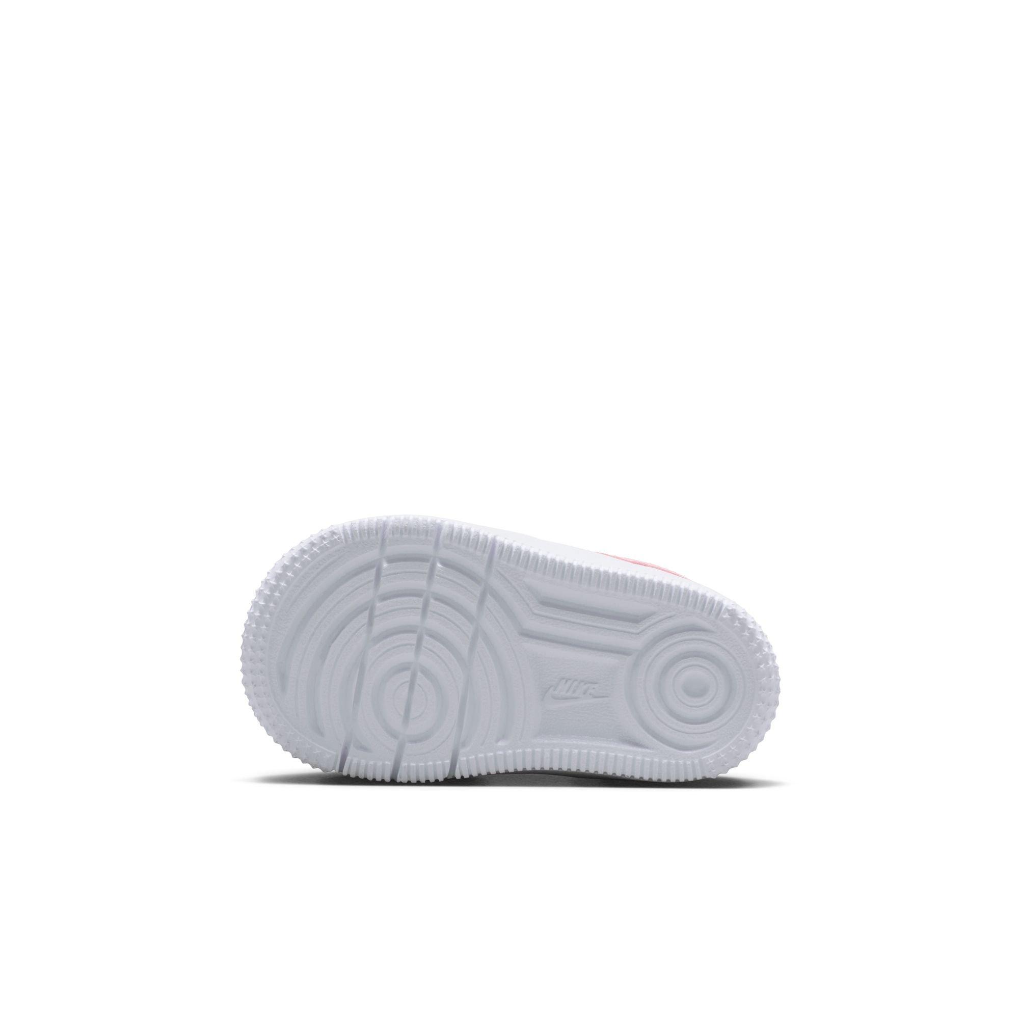 Nike Air Force 1 Toddler Girls' "White/Med Soft Pink" Shoe
