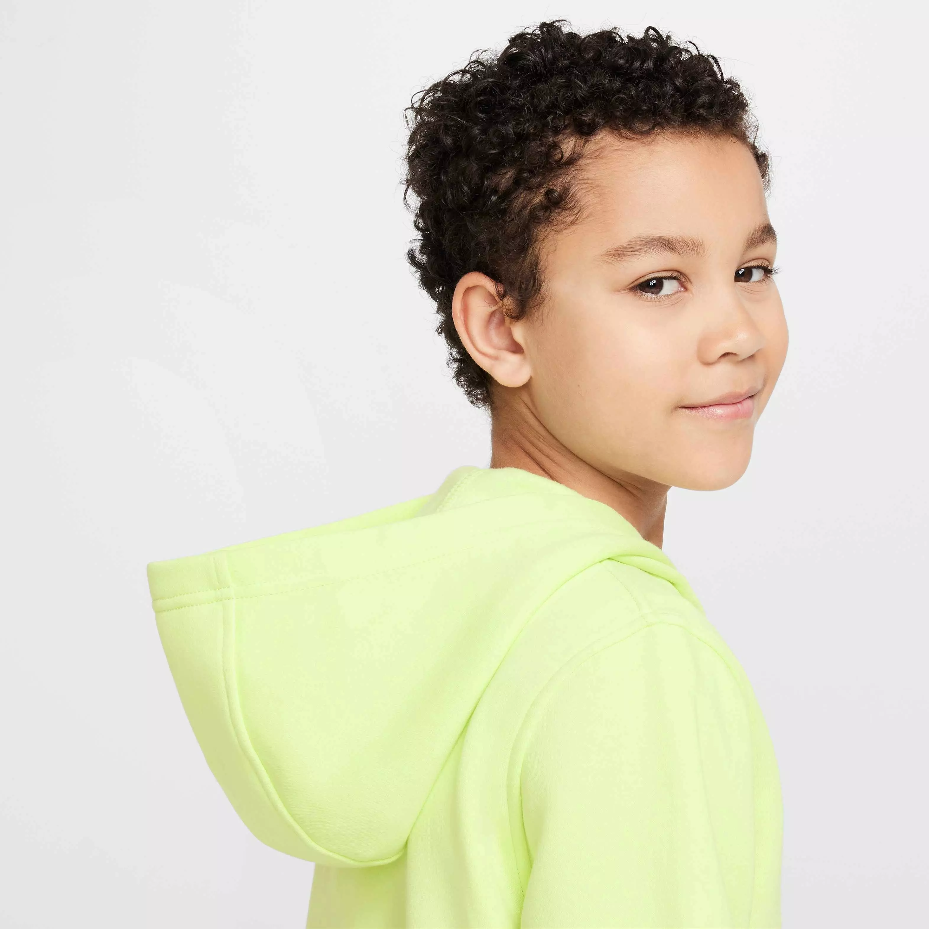 Nike Big Kids' Sportswear Club Fleece Full-Zip LBR Jacket - YELLOW