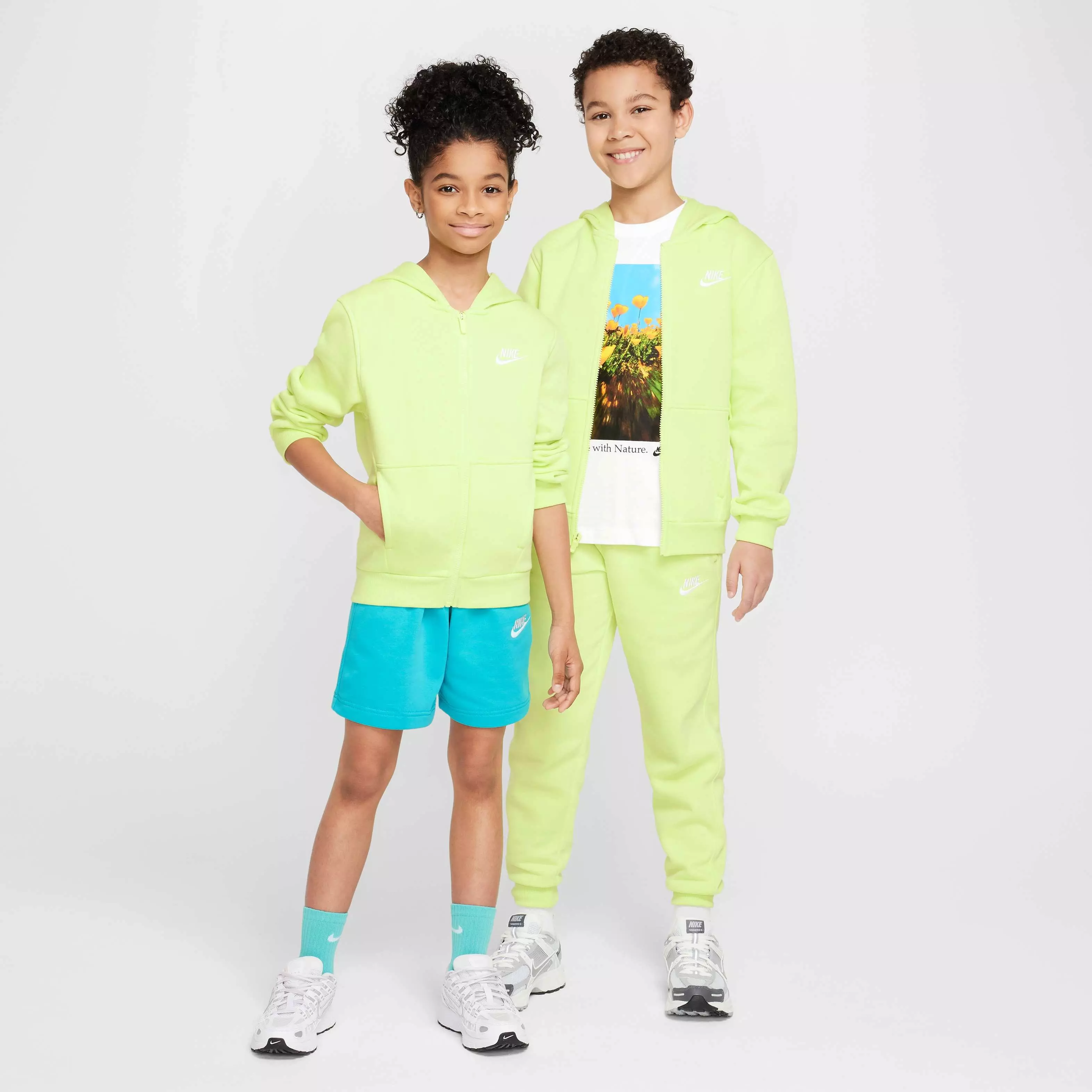 Nike Big Kids' Sportswear Club Fleece Full-Zip LBR Jacket - YELLOW