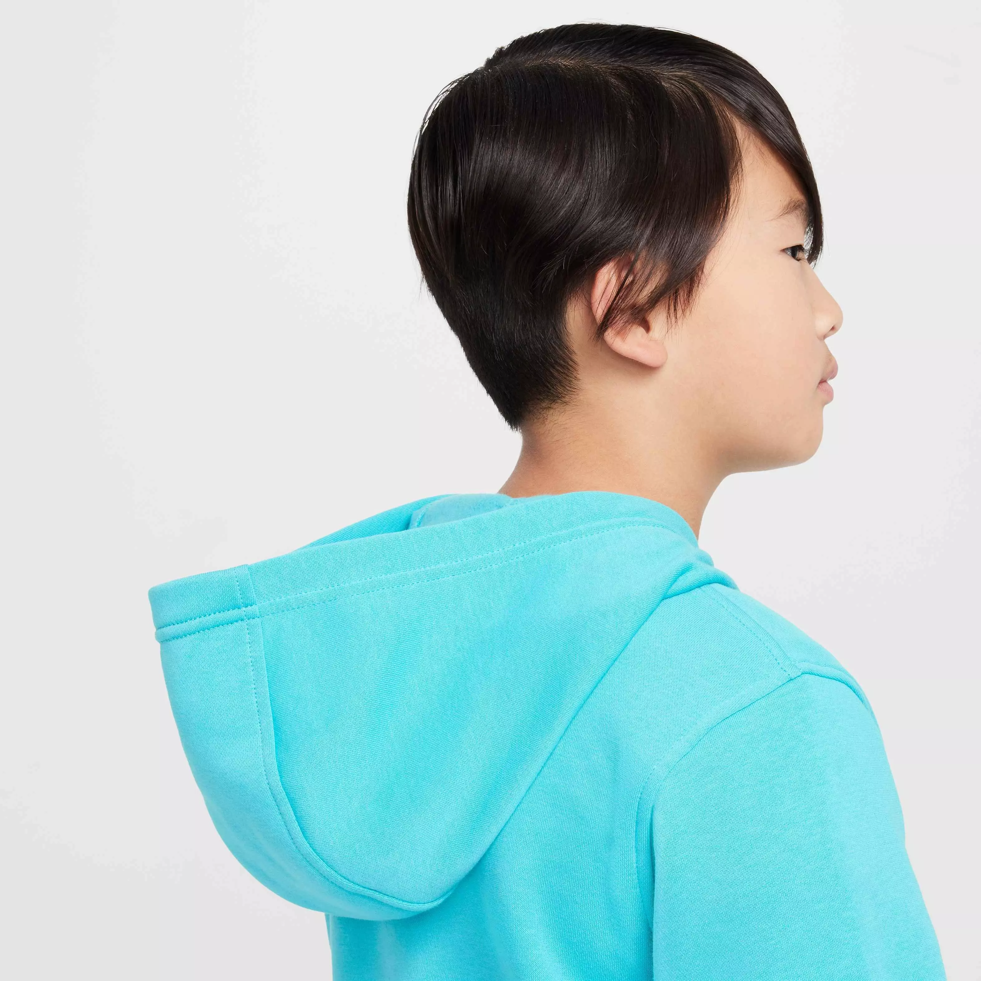 Nike Big Kids' Sportswear Club Fleece Full-Zip LBR Jacket - TURQUOISE 