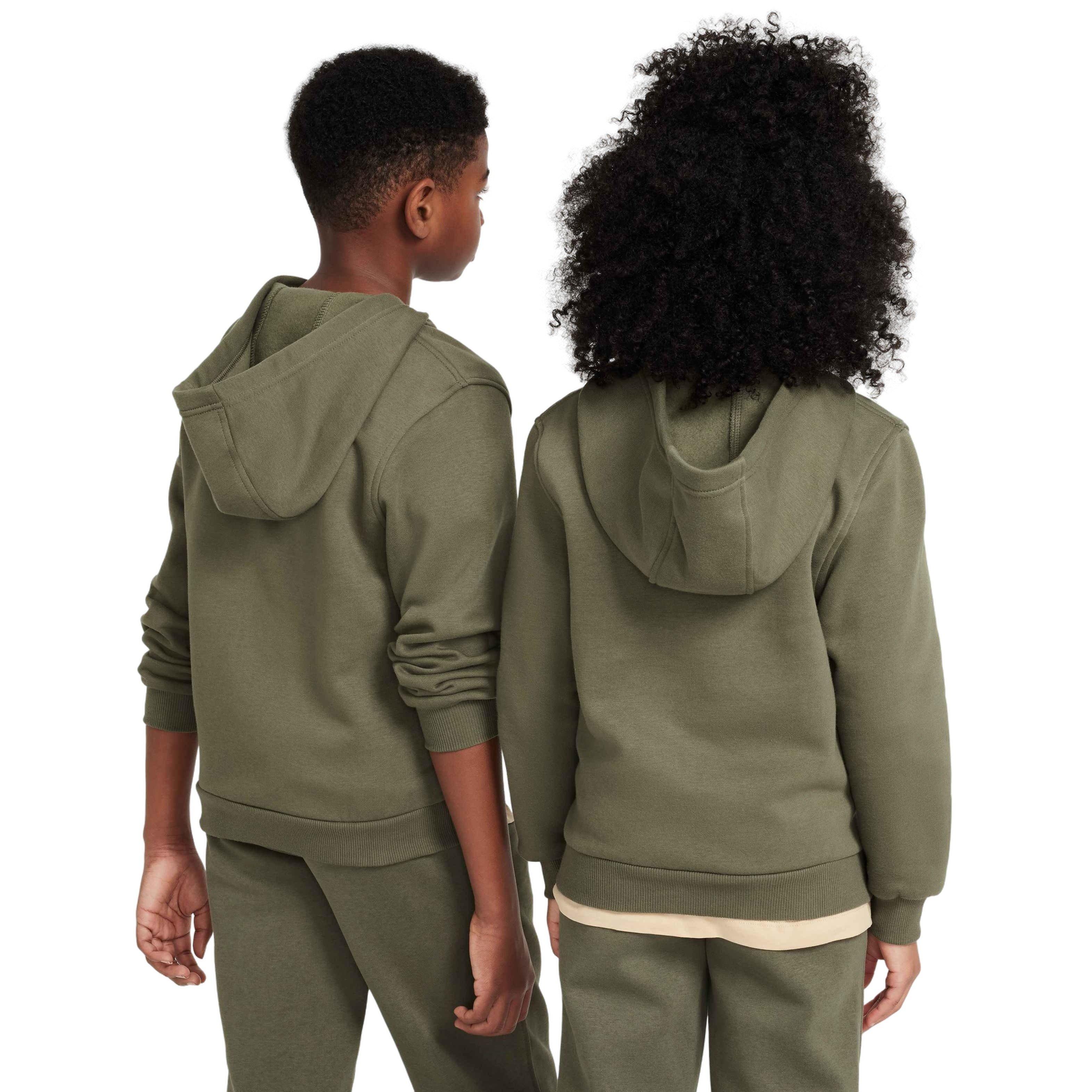 Nike Big Kids' Sportswear Club Fleece Full-Zip LBR Jacket - OLIVE Thumbnail View 2