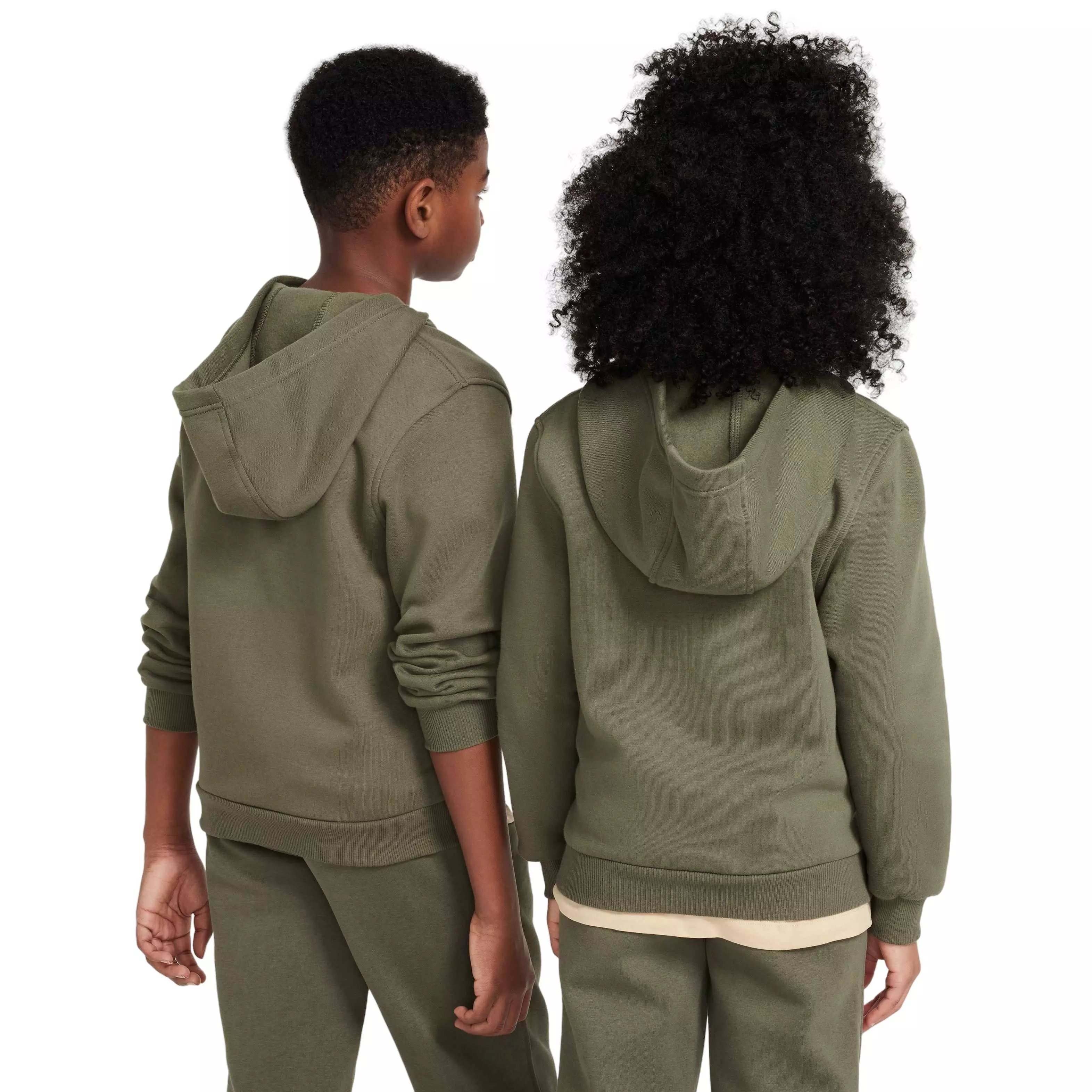 Nike Big Kids' Sportswear Club Fleece Full-Zip LBR Jacket - OLIVE