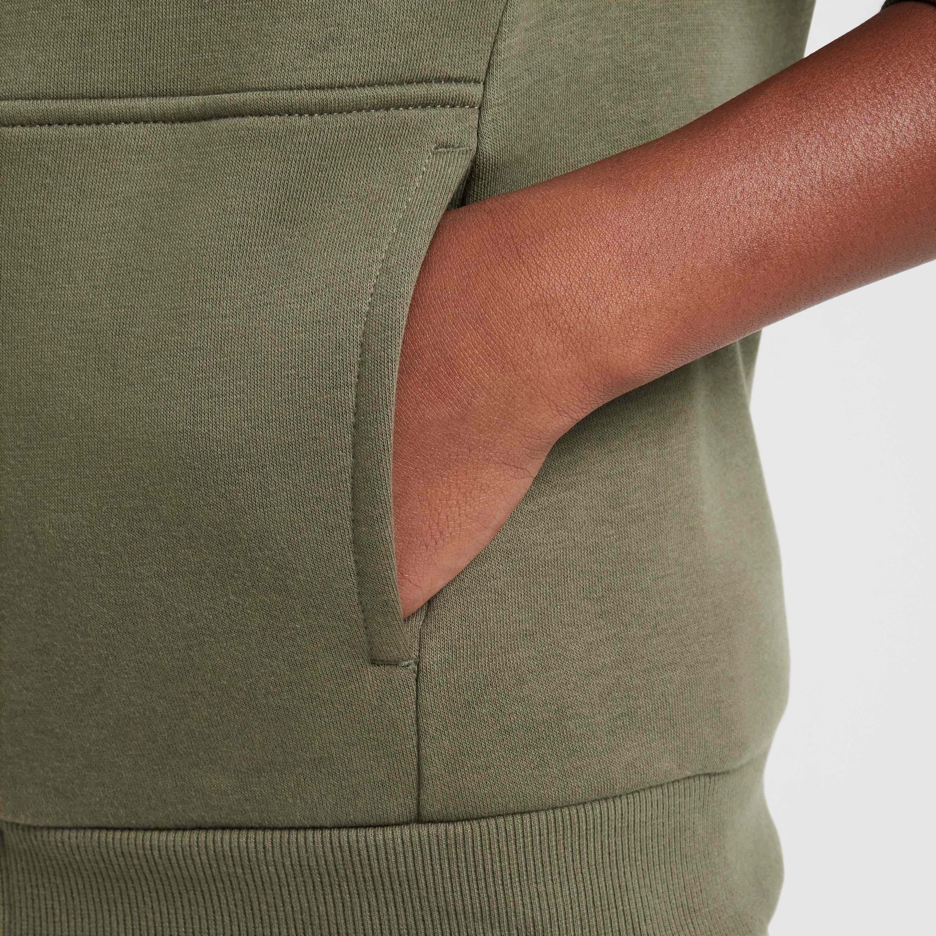 Nike Big Kids' Sportswear Club Fleece Full-Zip LBR Jacket - OLIVE Thumbnail View 5