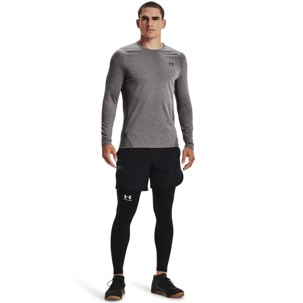 Under Armour Men's ColdGear Armour Fitted Shirt - GREY/BLACK Thumbnail View 4