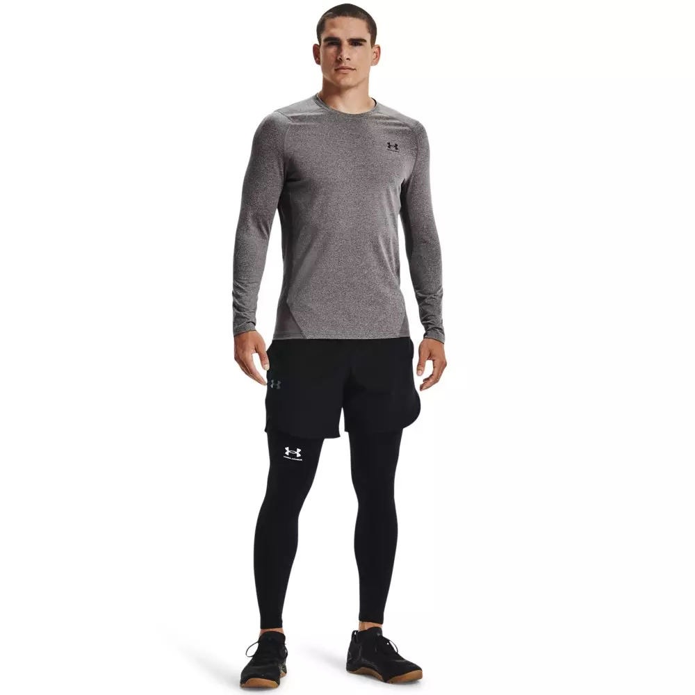Under Armour Men's ColdGear Armour Fitted Shirt - GREY/BLACK