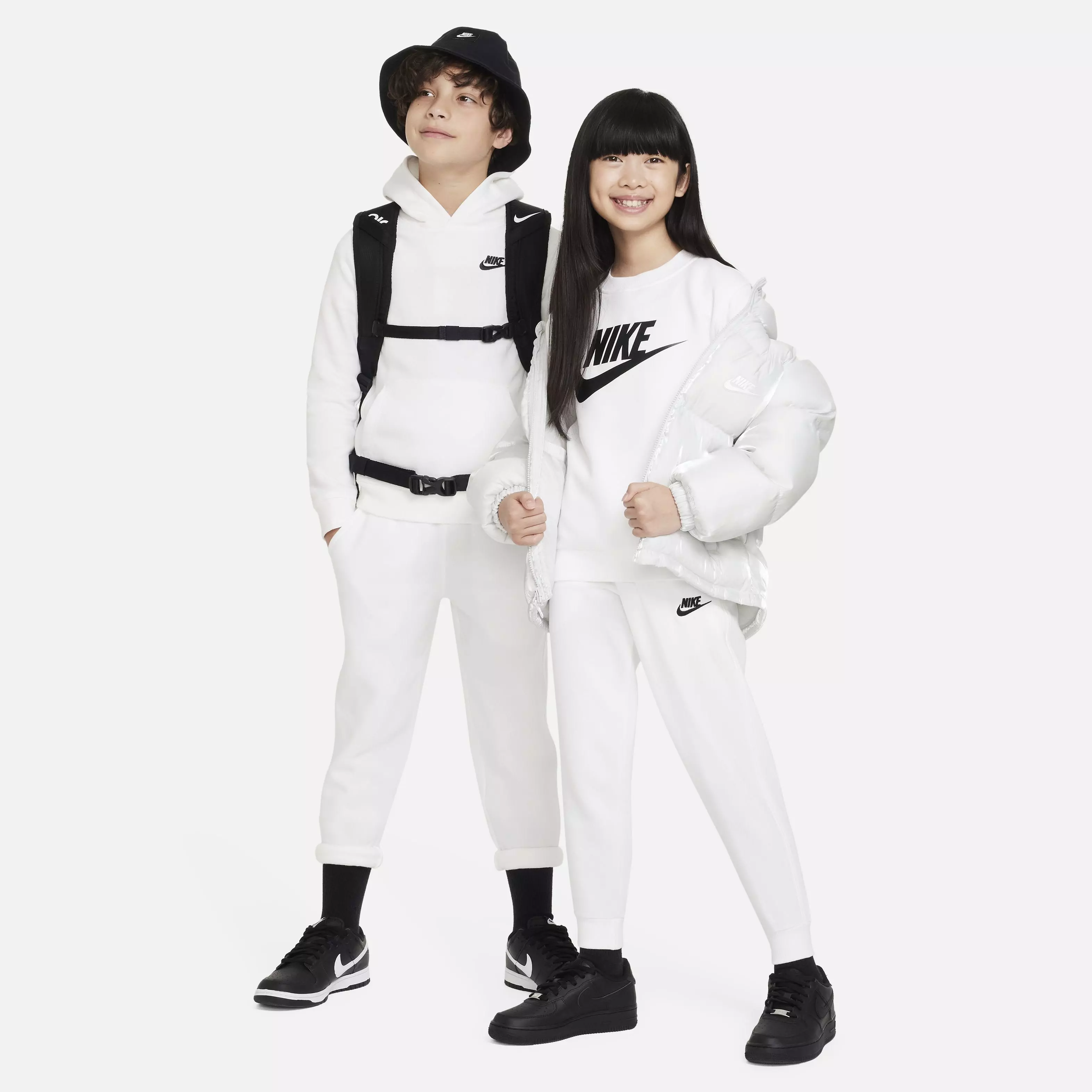 Nike Big Kids' Sportswear Club Fleece LBR Joggers - WHITE