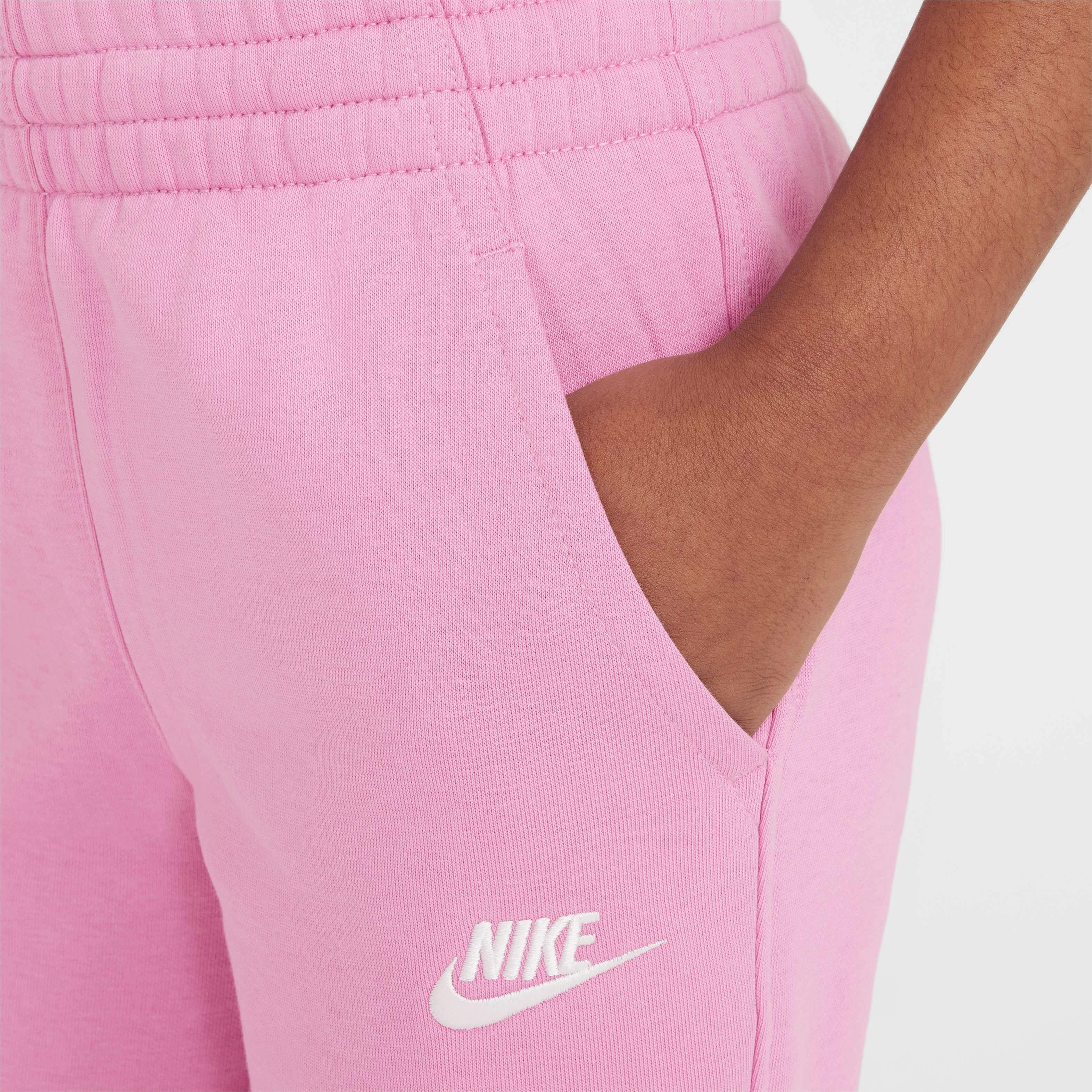 Nike Big Kids' Sportswear Club Fleece LBR Joggers - PINK Thumbnail View 4