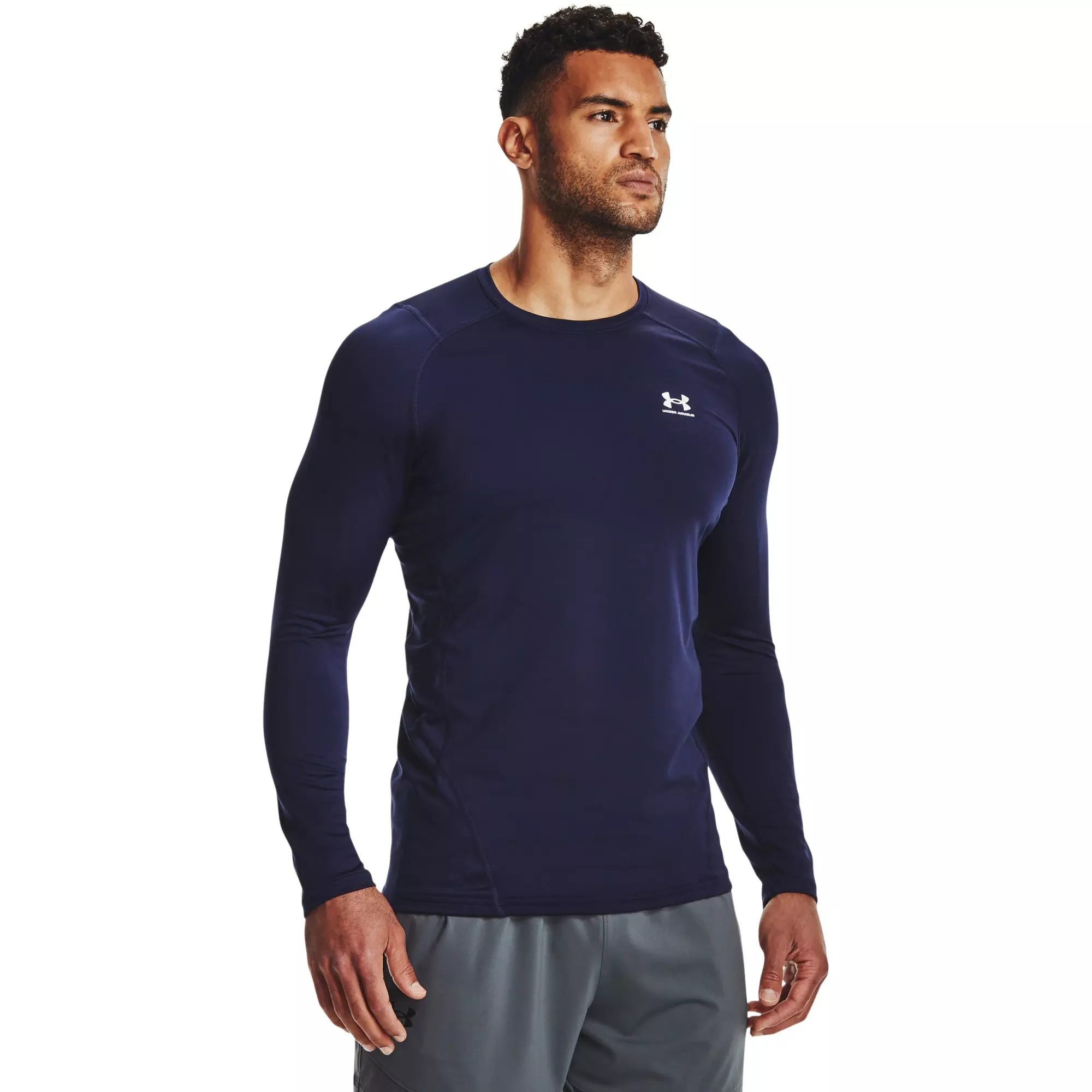 Mens Under Armour navy Coldgear Baselayer Top