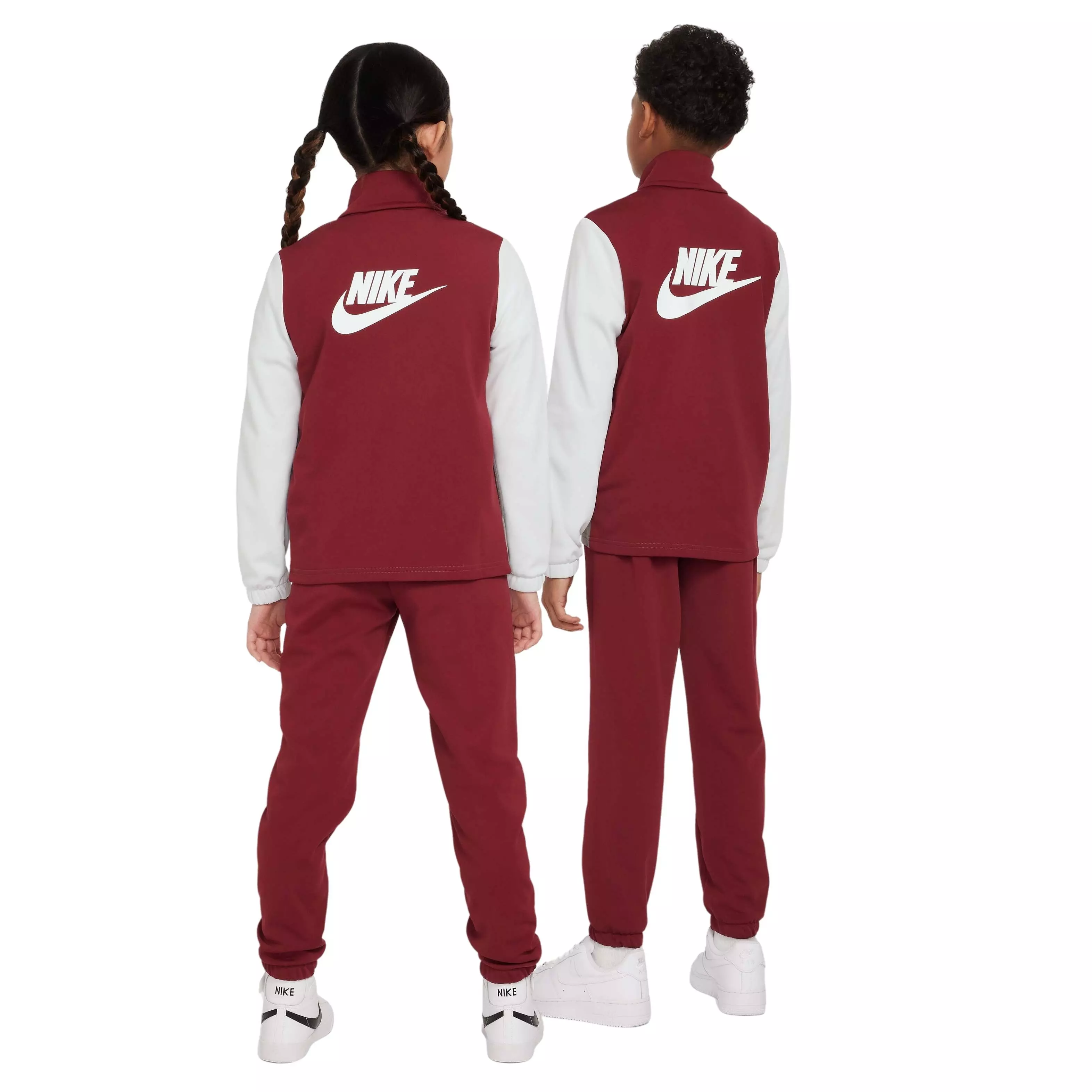 Nike Big Kids' Sportswear Poly Full-Zip HBR Tracksuit - RED
