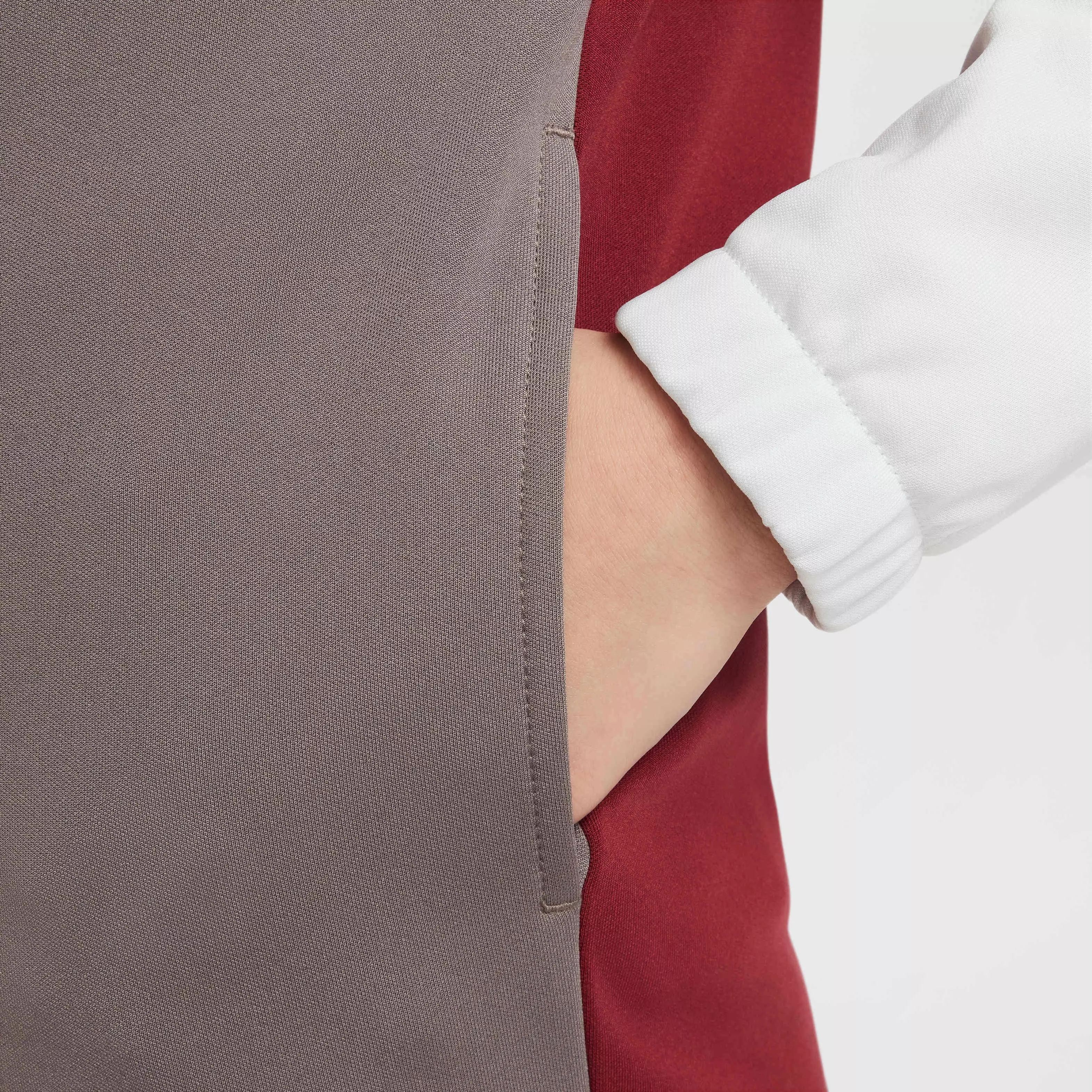 Nike Big Kids' Sportswear Poly Full-Zip HBR Tracksuit - RED