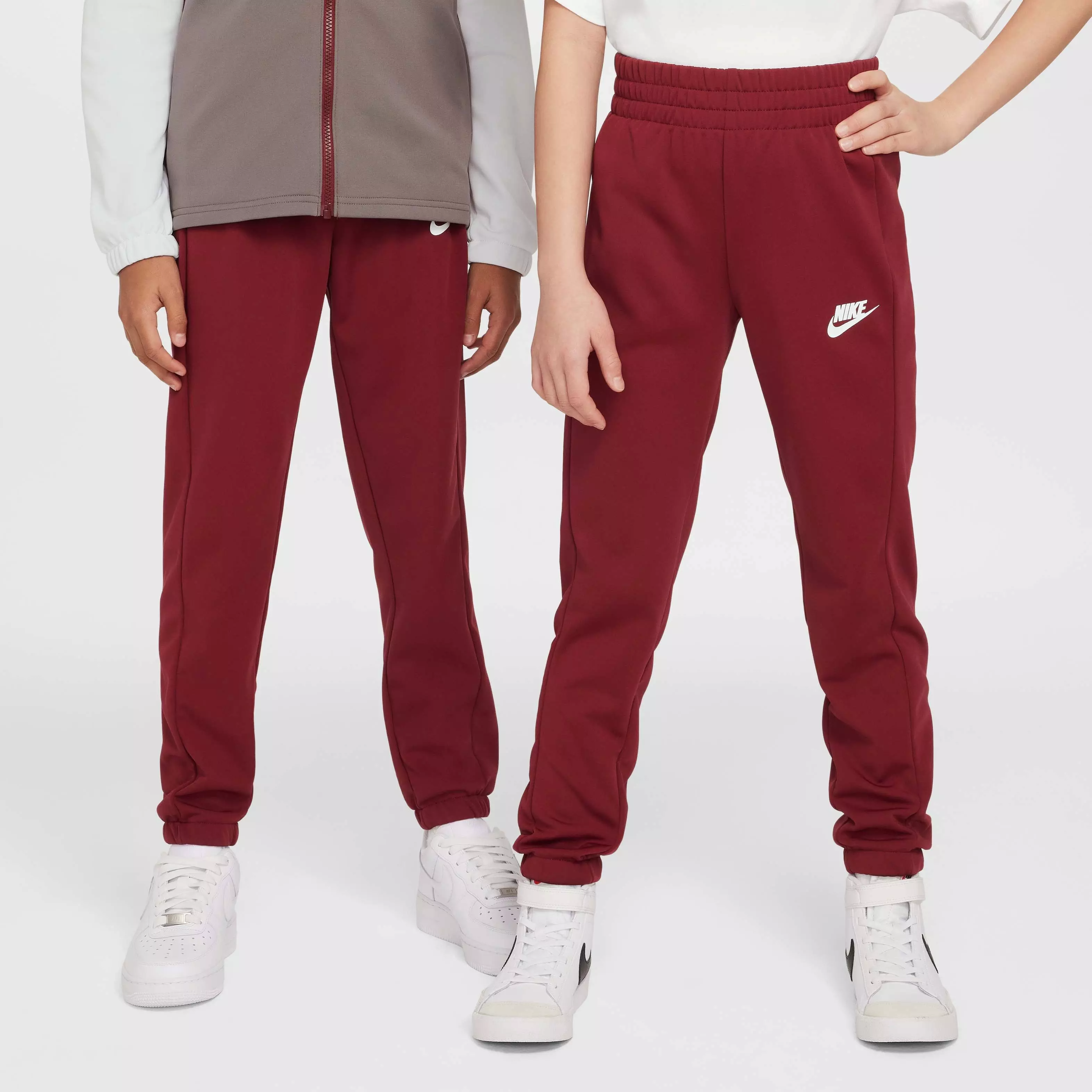 Nike Big Kids' Sportswear Poly Full-Zip HBR Tracksuit - RED