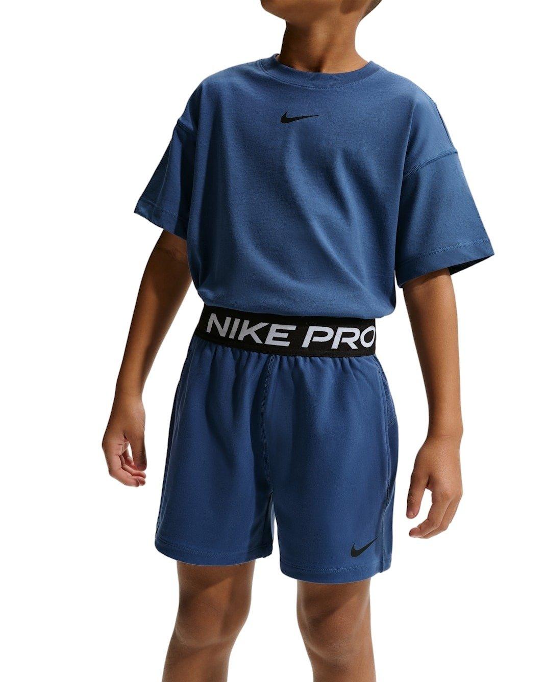 Nike Big Boys' Pro Dri-FIT Fleece Shorts - Blue - BLUE Thumbnail View 1