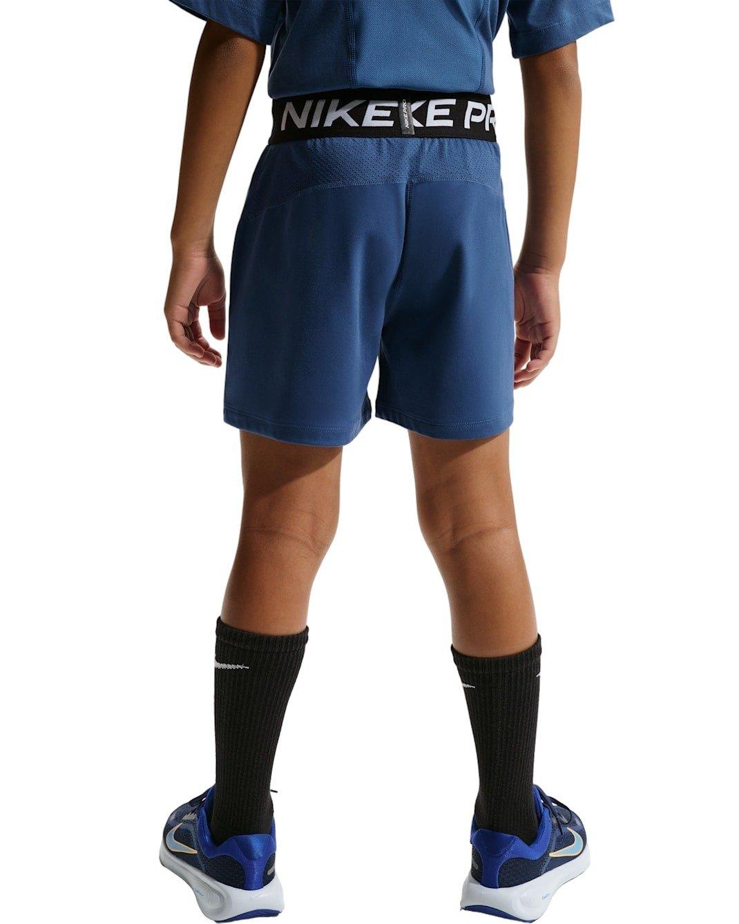 Nike Big Boys' Pro Dri-FIT Fleece Shorts - Blue - BLUE Thumbnail View 2