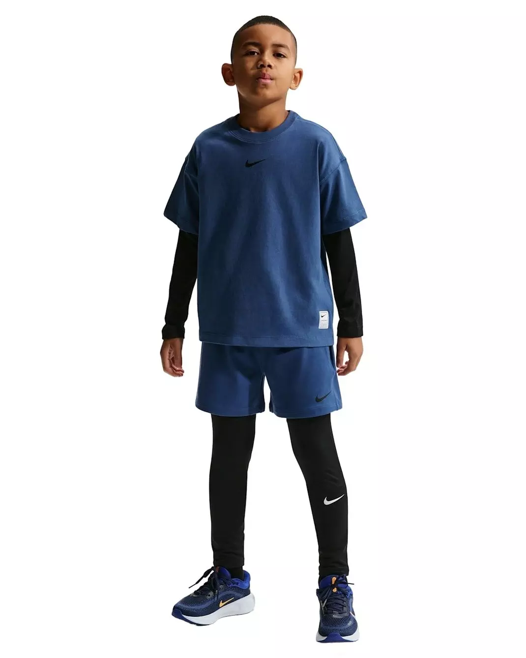 Nike Big Boys' Pro Dri-FIT Fleece Shorts - Blue - BLUE