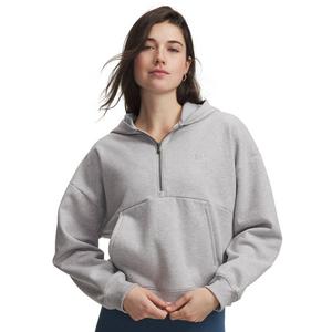 Under Armour Women's Icon Fleece 1/2 Zip Hoodie - Grey