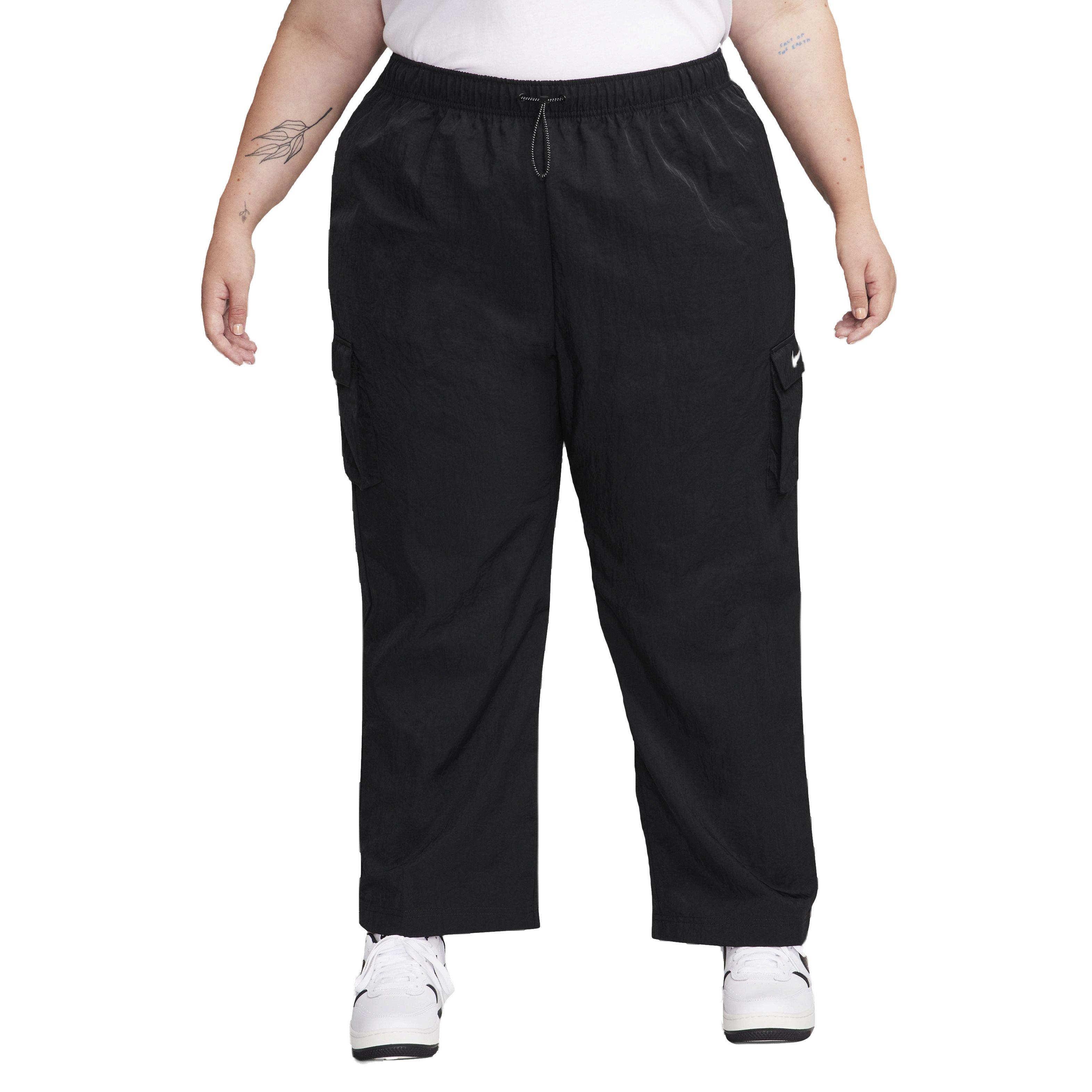 Nike Women's Sportswear Essential High-Rise Woven Cargo Pants - Black -  Hibbett