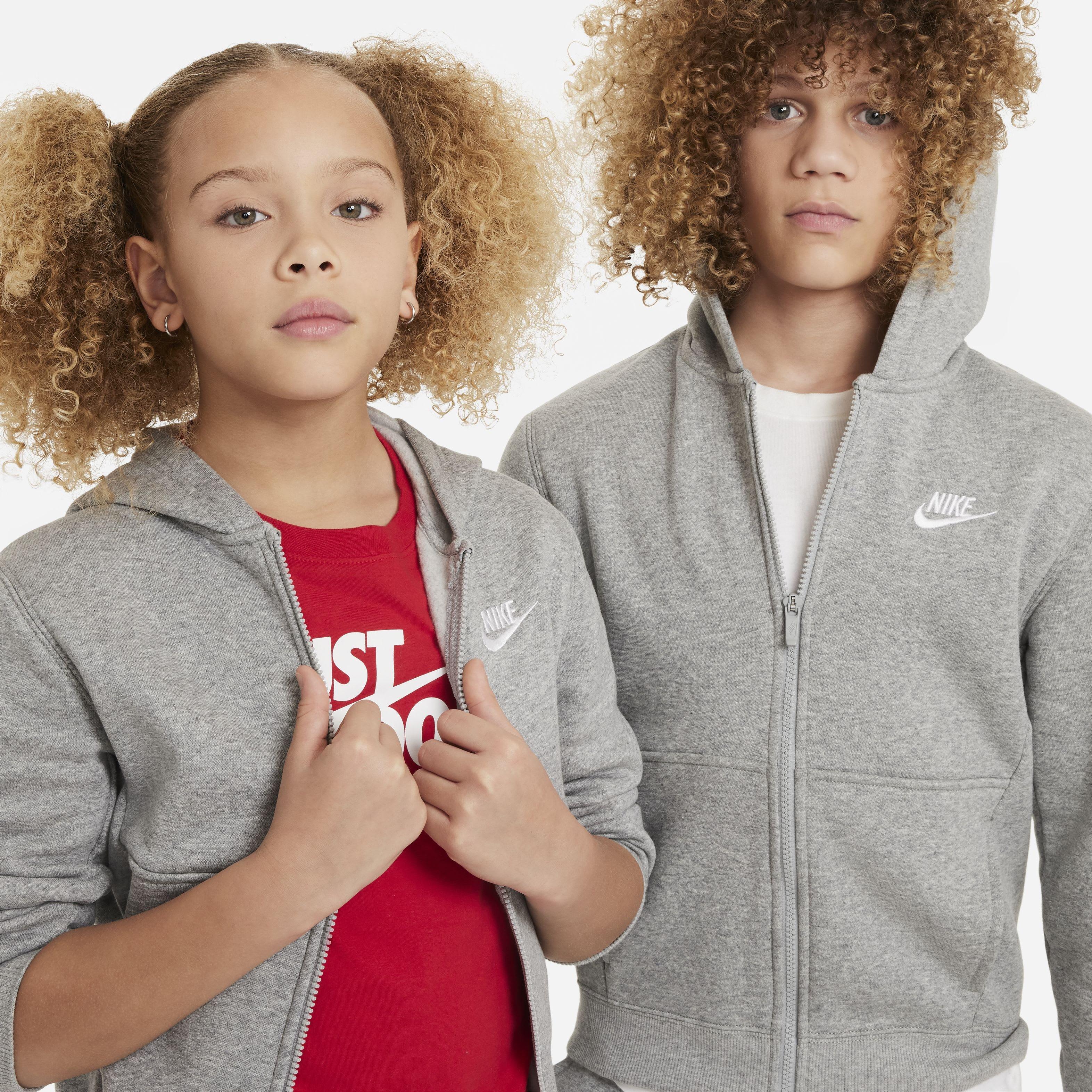 Nike Sportswear Club Fleece FZ Big Kids' Grey Tracksuit