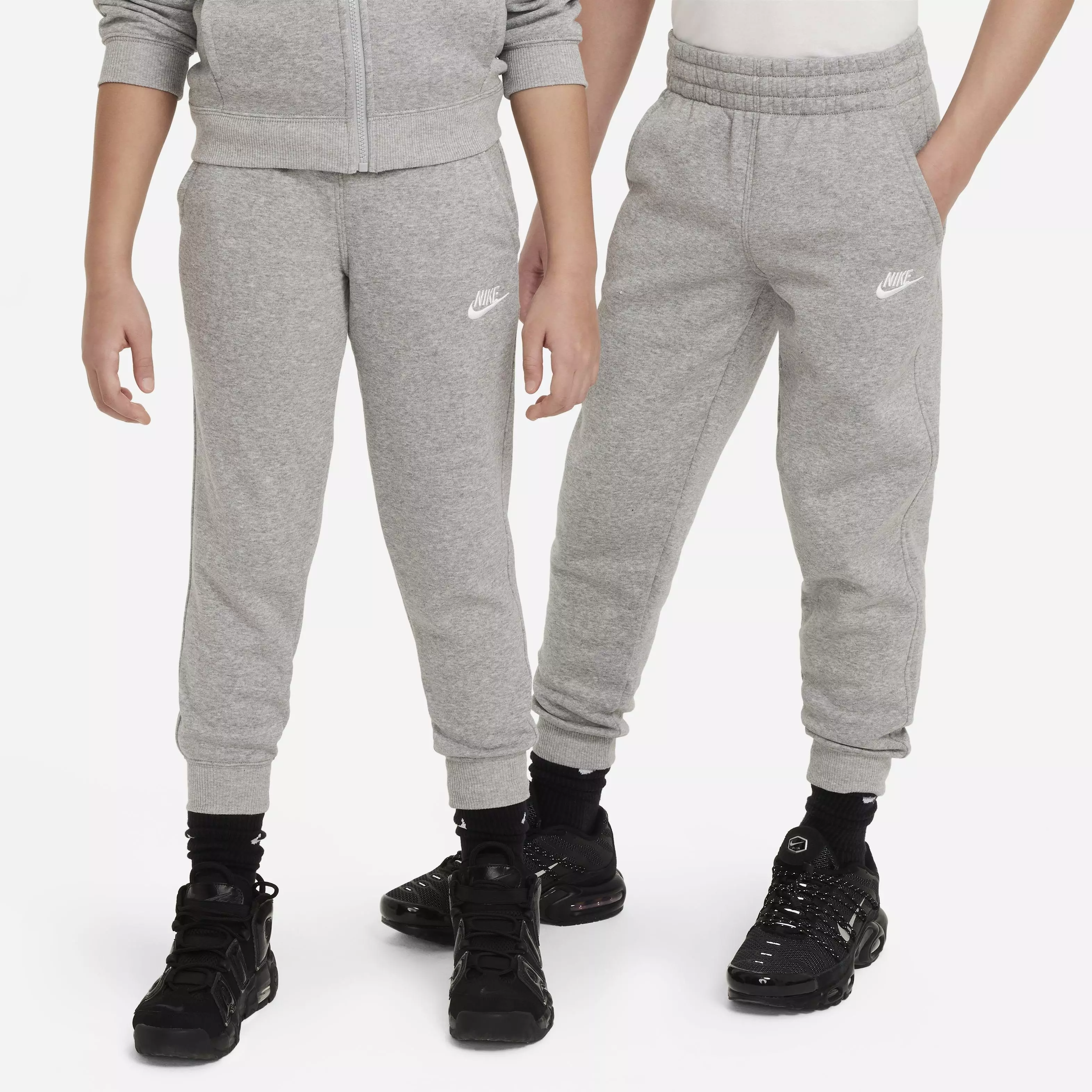 Nike Big Kids' Sportswear Club Fleece FZ Tracksuit -Grey - GREY