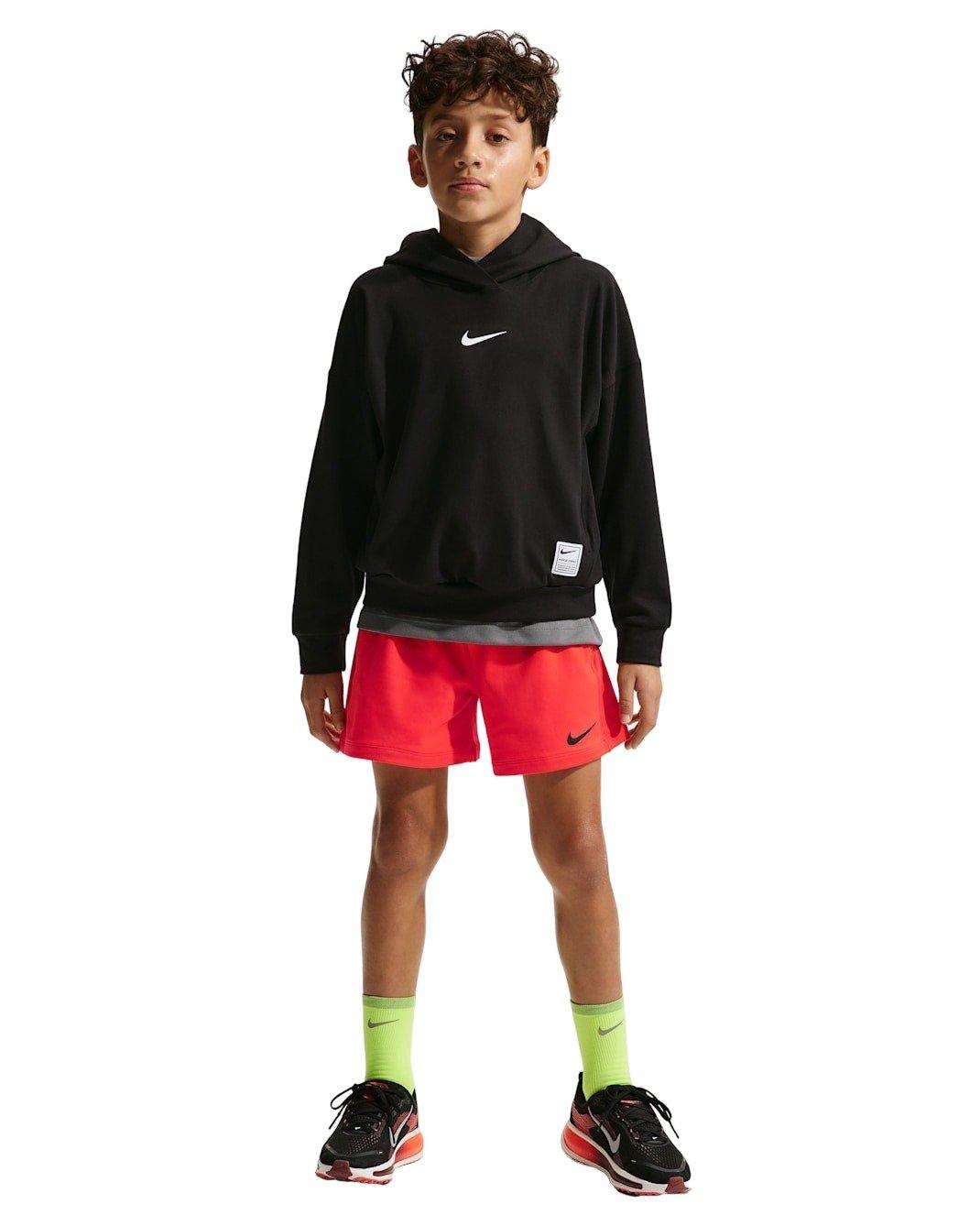 Nike Pro Dri-FIT Big Boys' Red Fleece Shorts