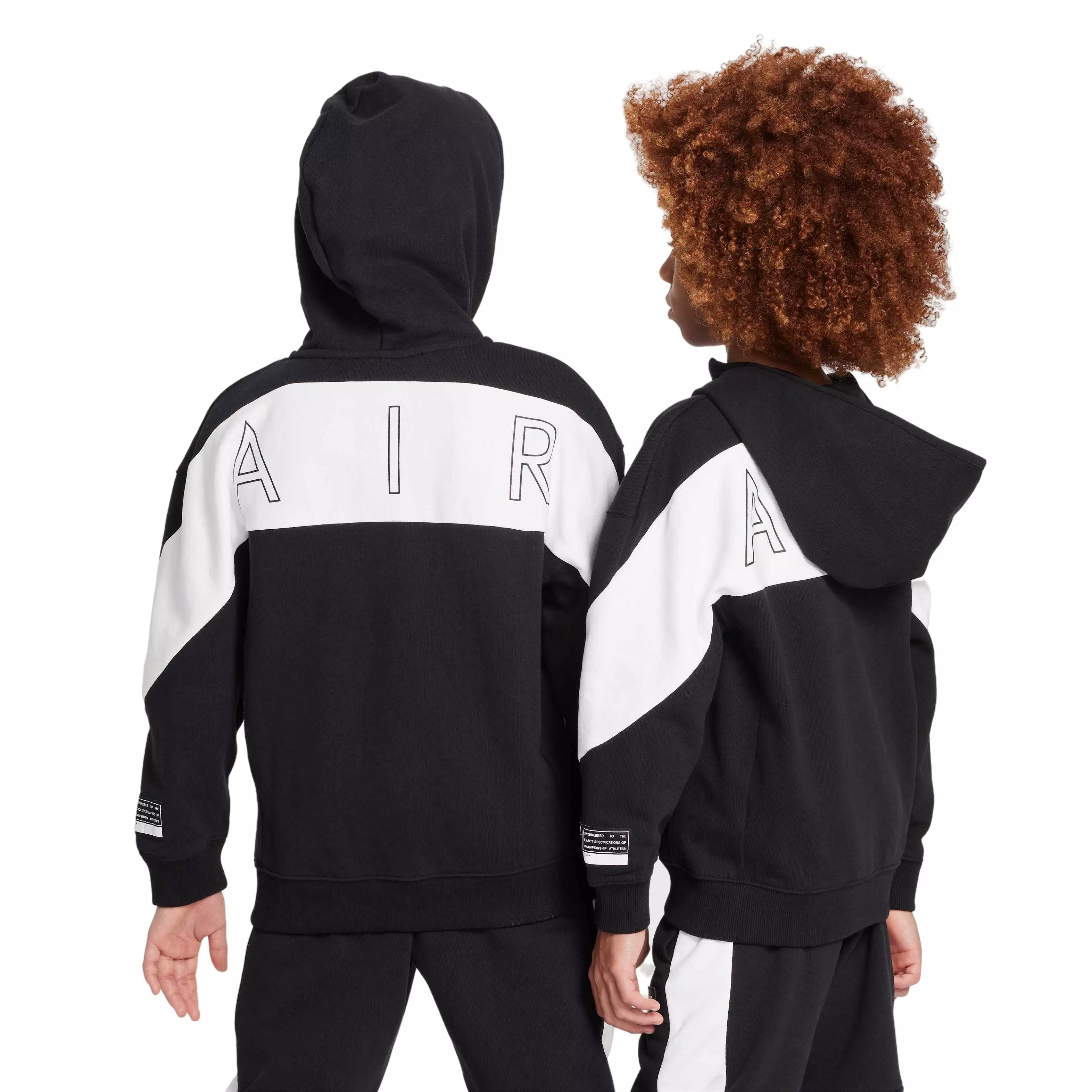 Nike Air Big Kids'​ F​ull-Zip Fleece Jacket -Black - BLACK