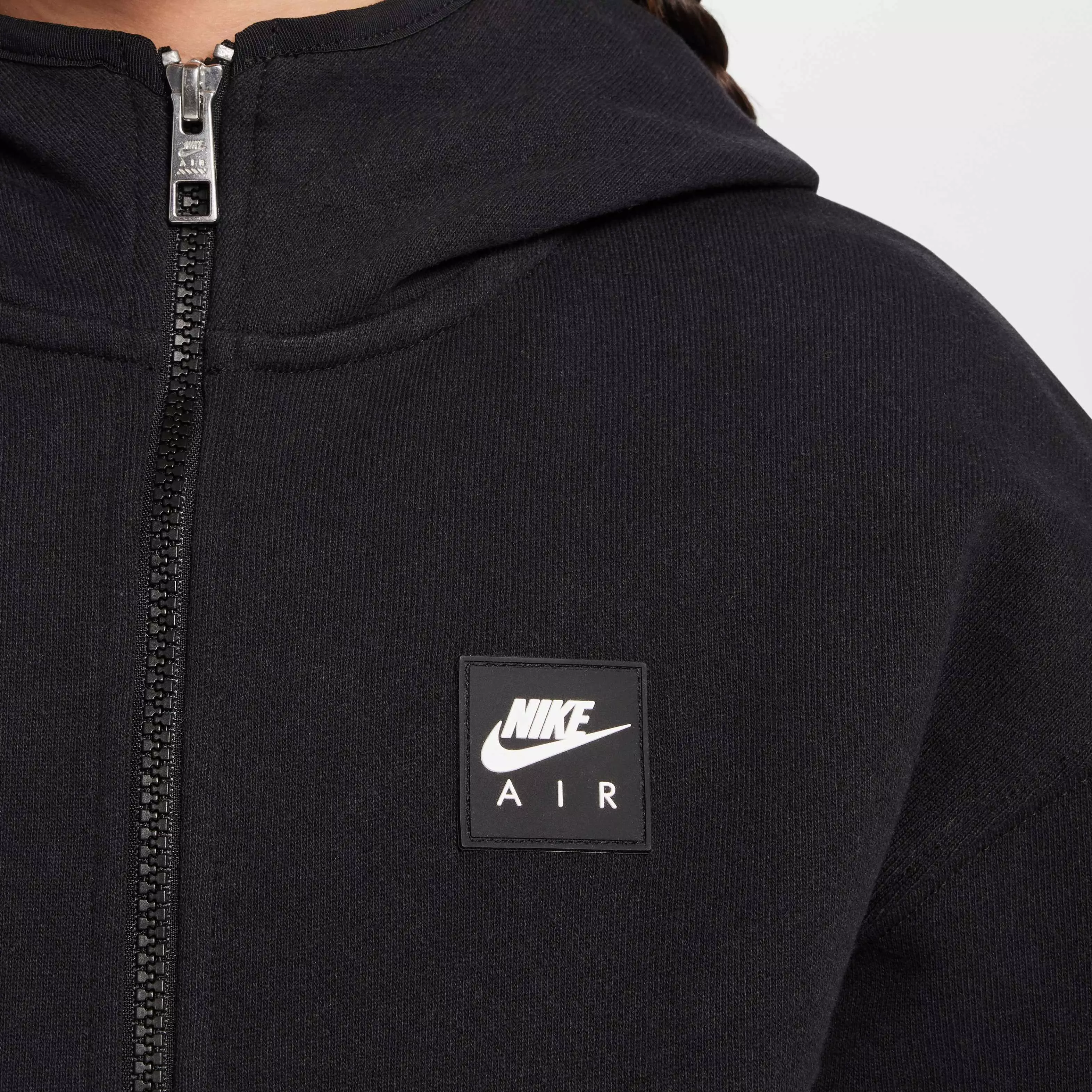 Nike Air Big Kids'​ F​ull-Zip Fleece Jacket -Black - BLACK