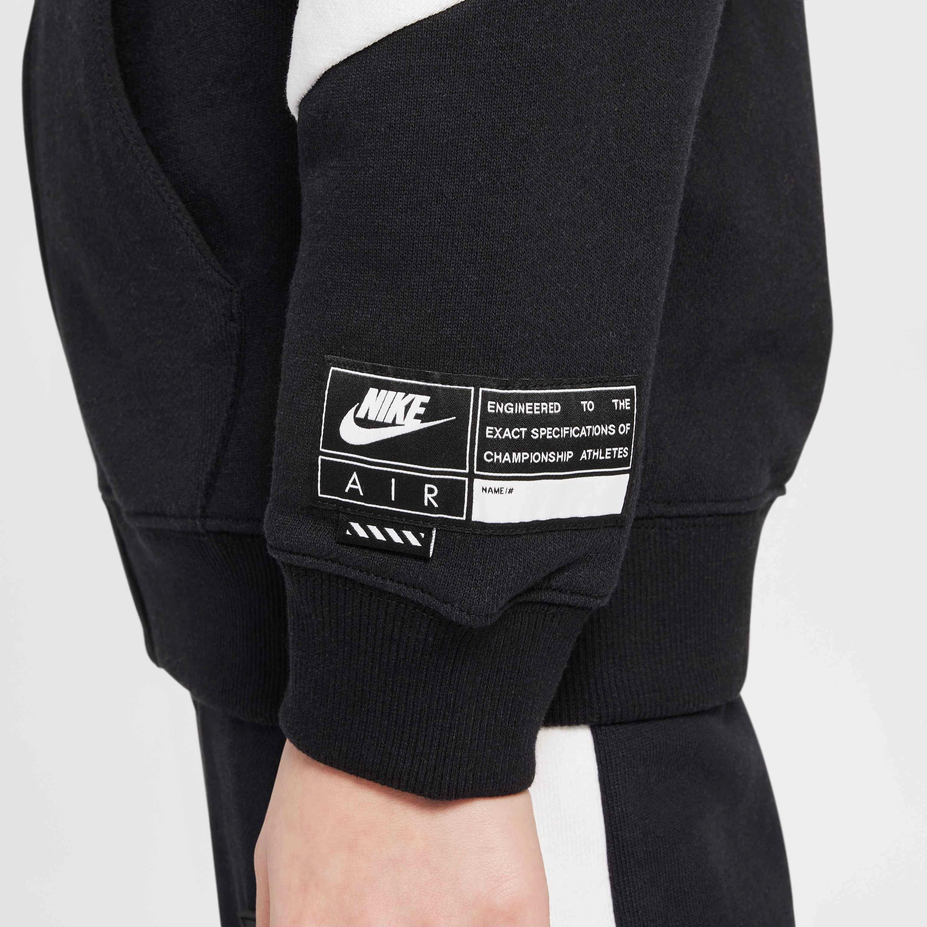 Nike Air​ Full-Zip​ Fleece Big Kids' Black Jacket