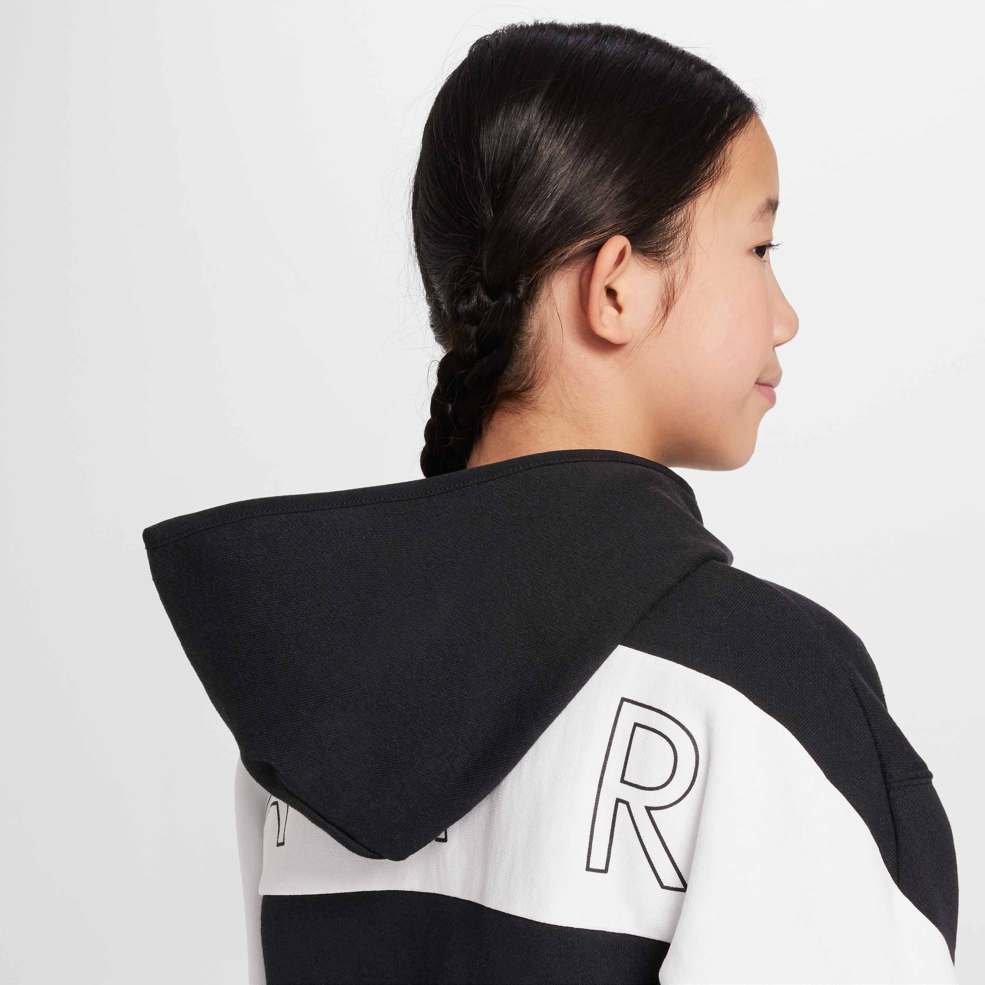 Nike Air​ Full-Zip​ Fleece Big Kids' Black Jacket