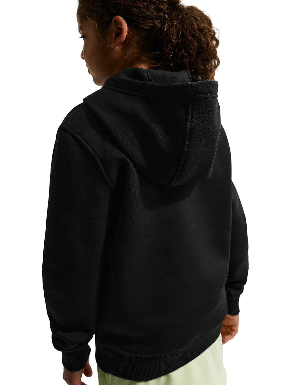 Nike Big Kids' Sportswear Club Fleece Hoodie - Black - BLACK Thumbnail View 2