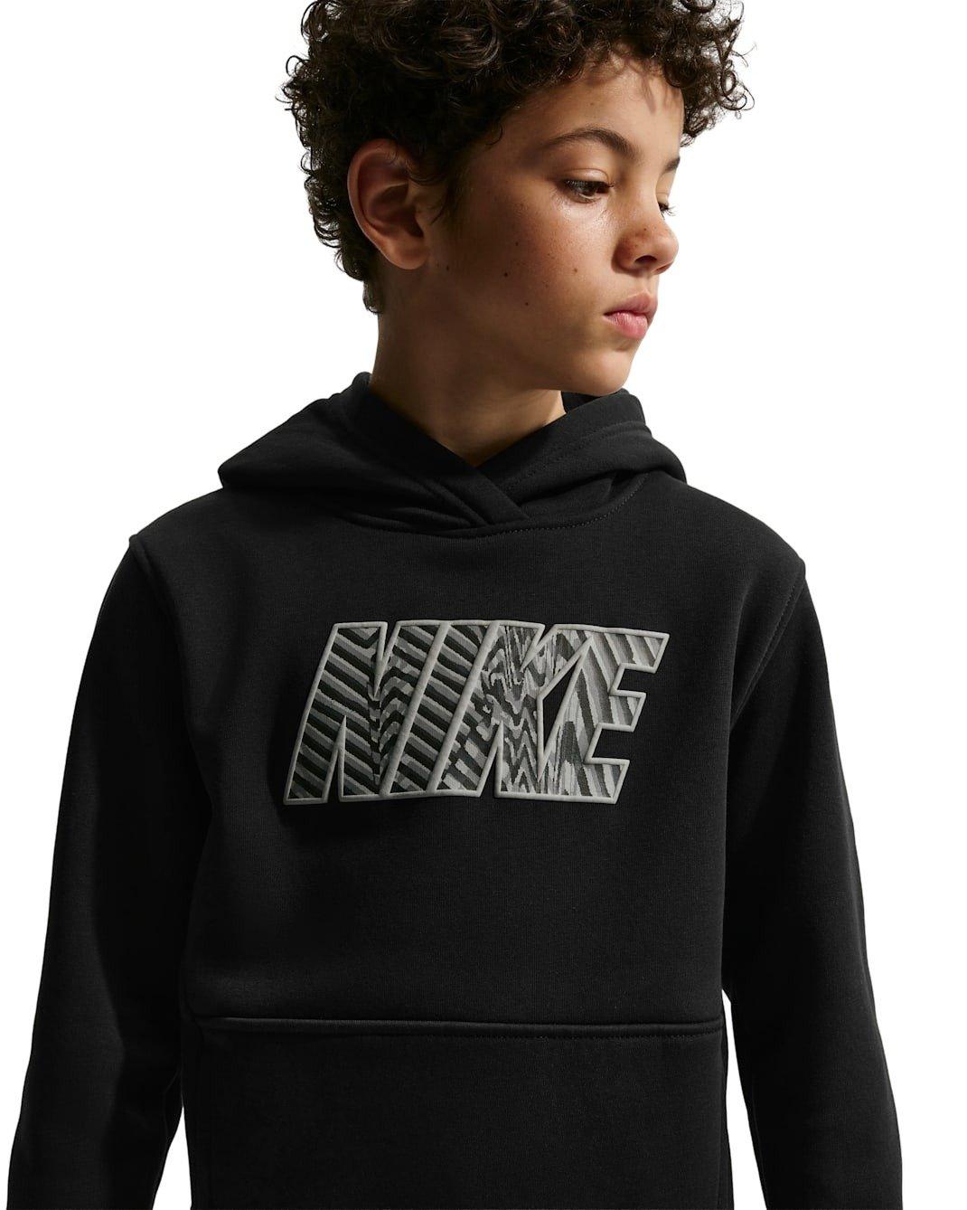Nike Big Kids' Sportswear Club Fleece Hoodie - Black - BLACK Thumbnail View 3