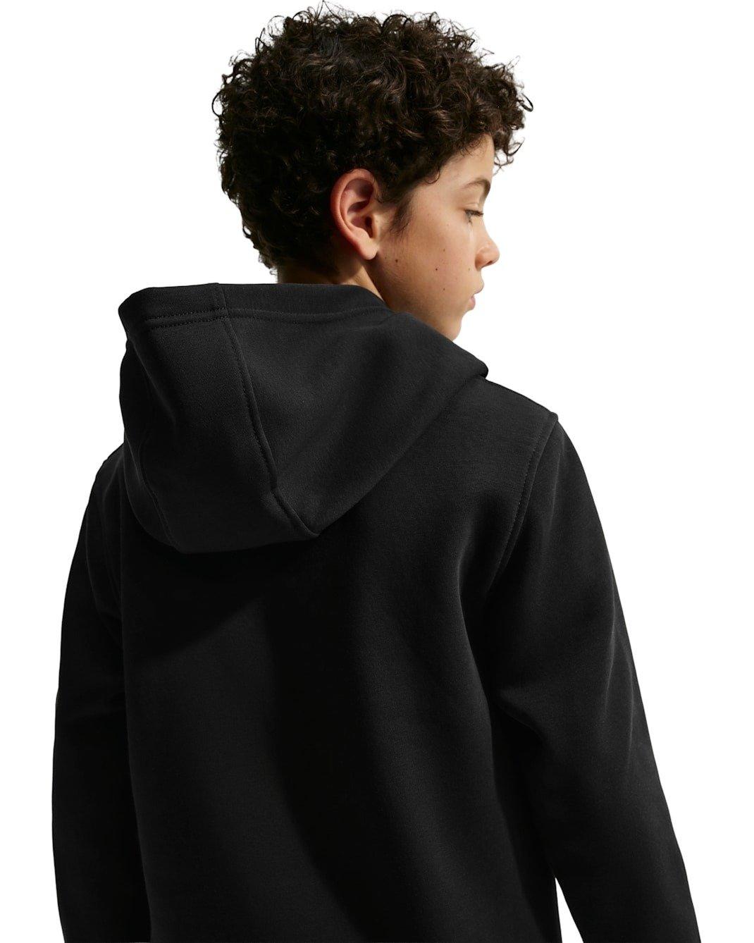Nike Big Kids' Sportswear Club Fleece Hoodie - Black - BLACK Thumbnail View 4