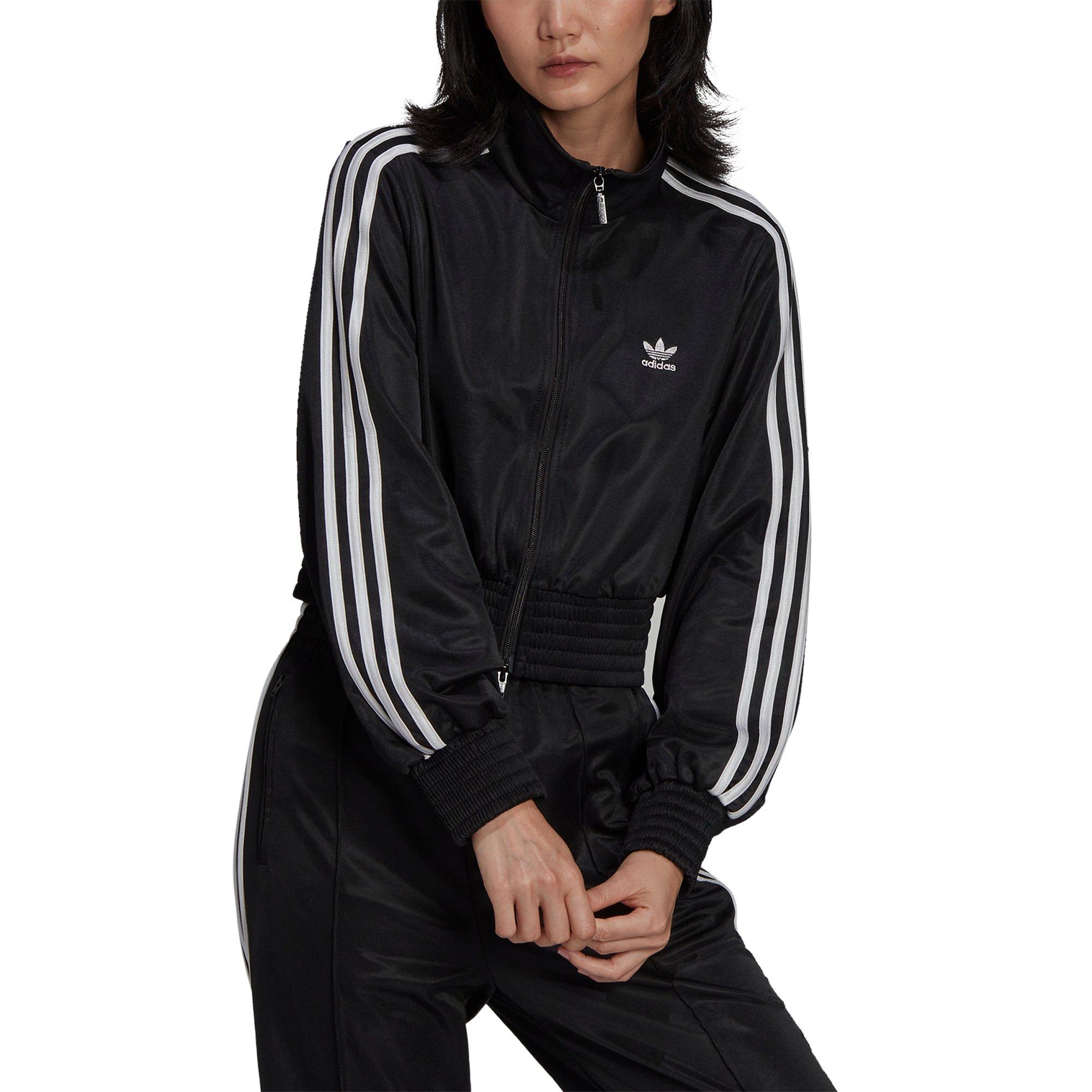 adidas Originals Women's Adicolor Classics High-Shine Track Jacket - Black  - Hibbett | City Gear