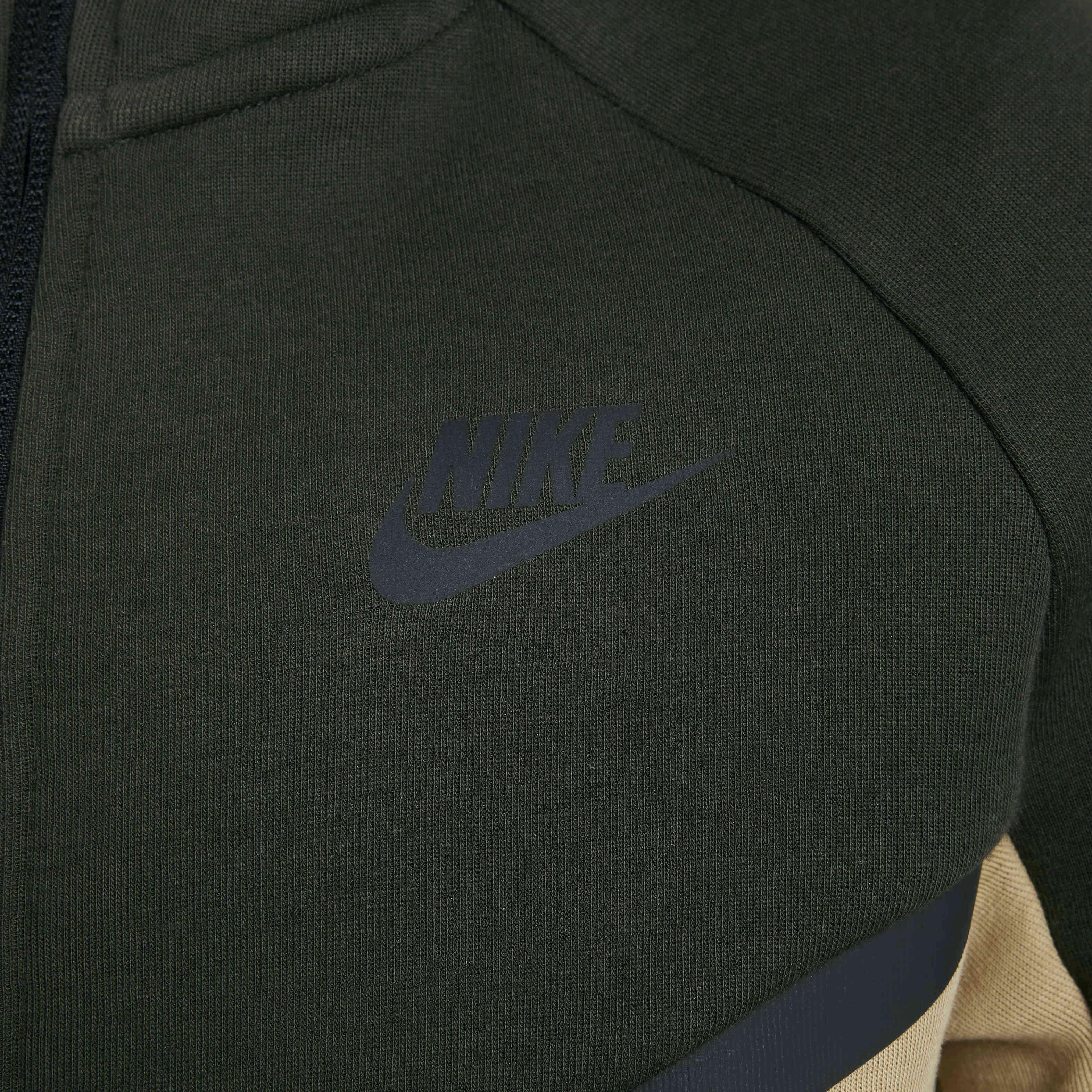 Nike Big Boys' Sportswear Tech Fleece Full-Zip Jacket - BROWN Thumbnail View 4