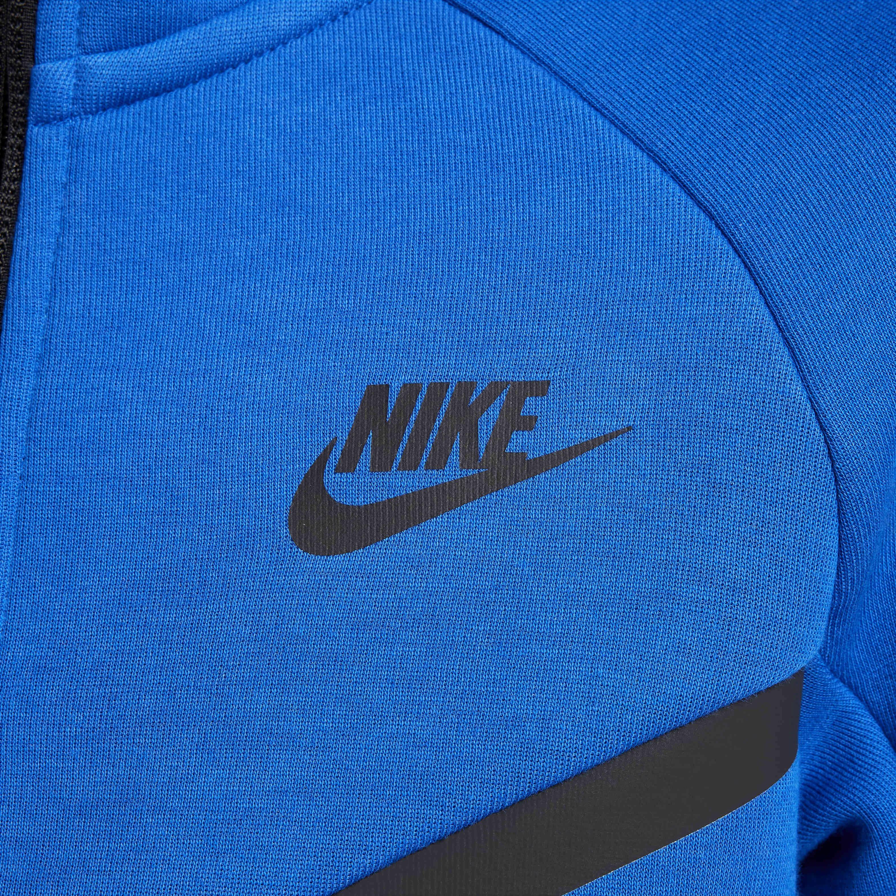 Nike Big Boys' Sportswear Tech Fleece Full-Zip Jacket - BLUE Thumbnail View 4