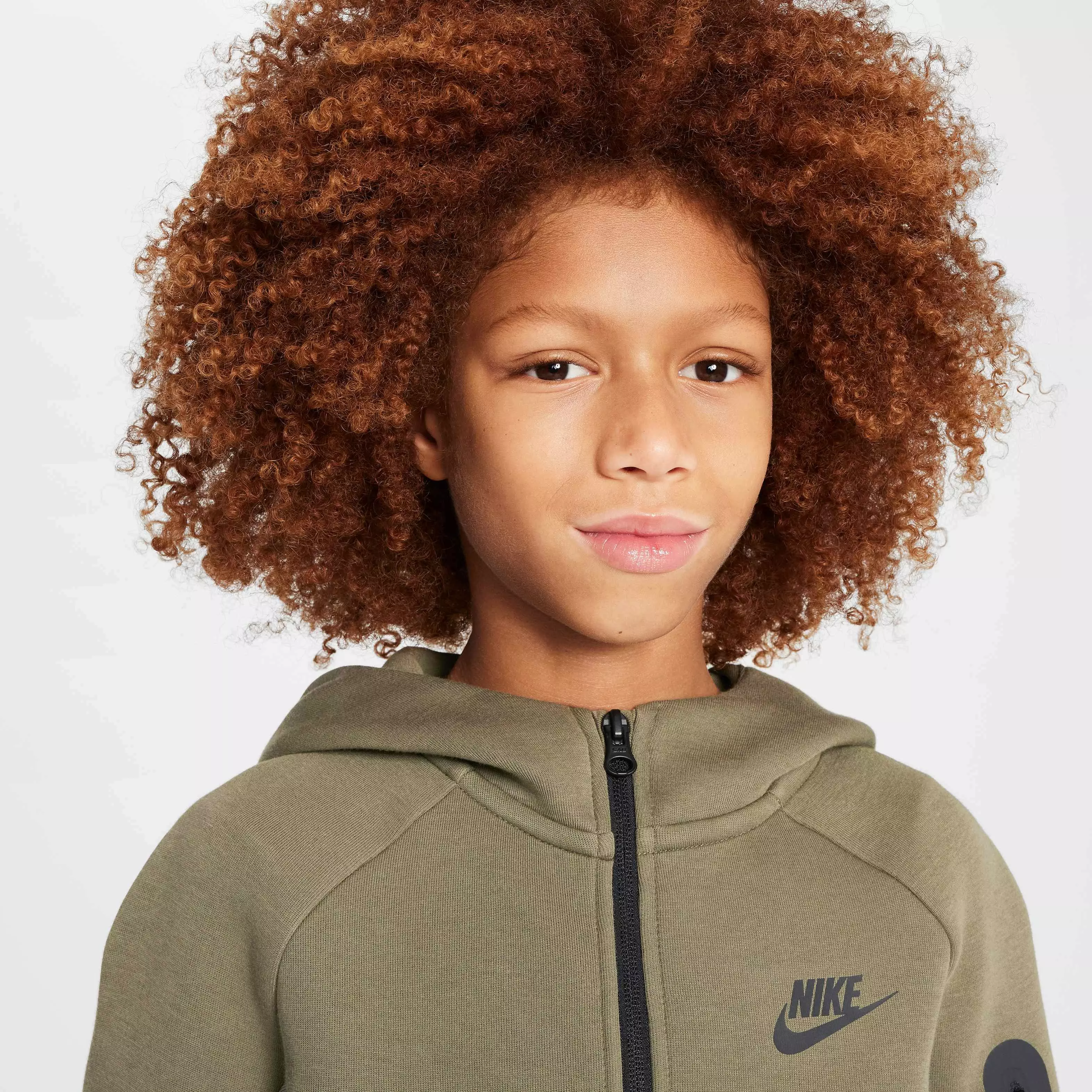 Nike Big Boys' Sportswear Tech Fleece Full-Zip Jacket - GREEN