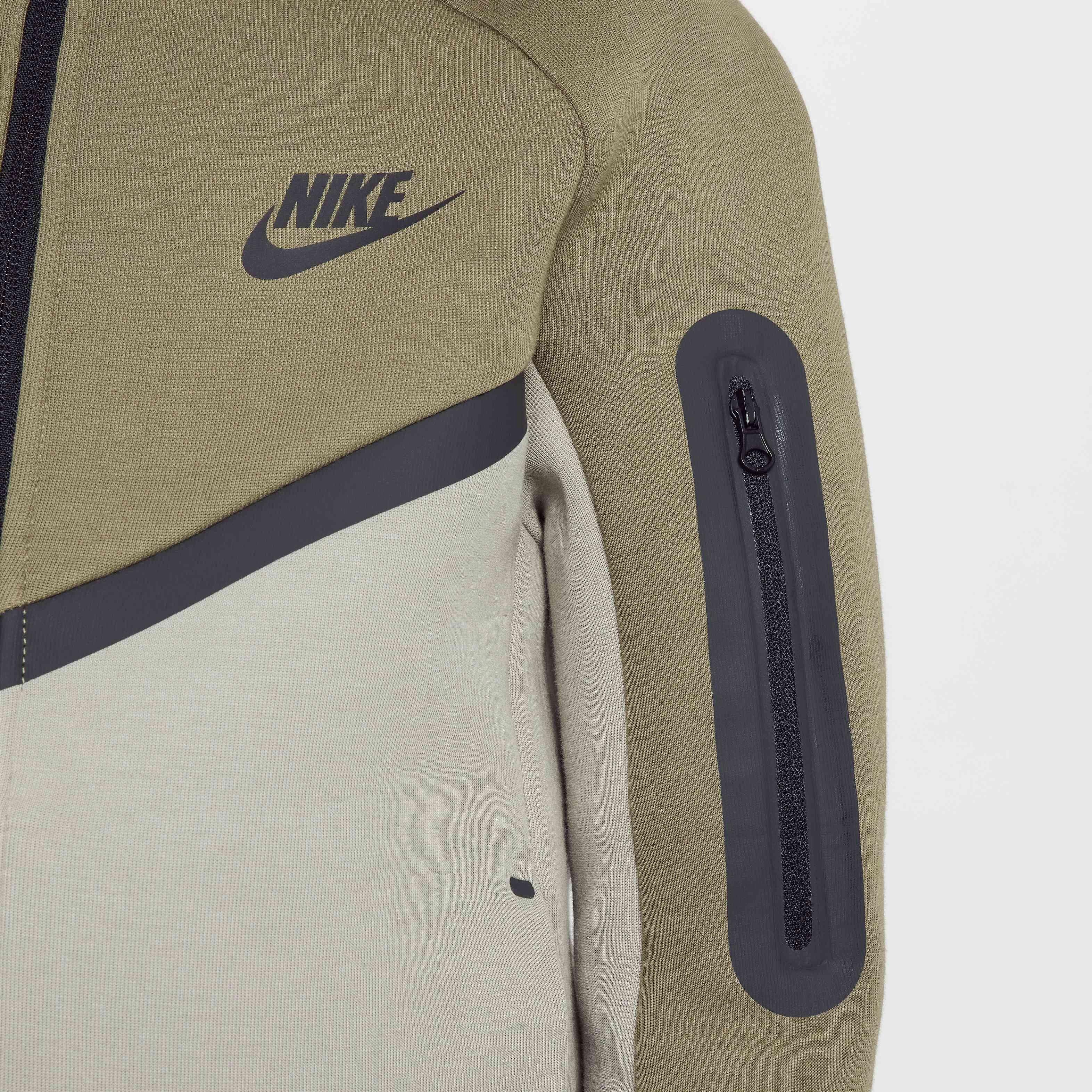 Nike Big Boys' Sportswear Tech Fleece Full-Zip Jacket - GREEN Thumbnail View 5