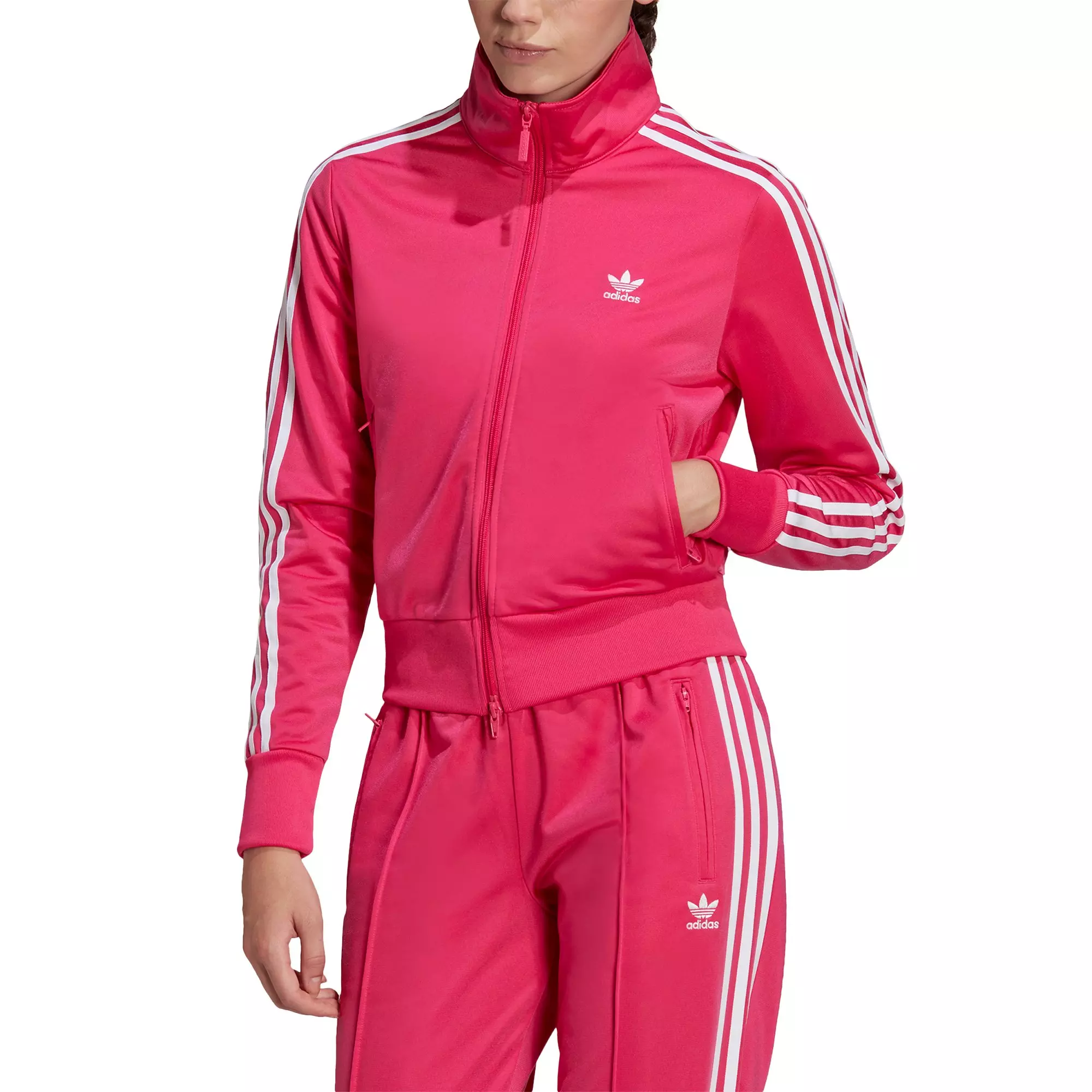 adidas Originals Women's Adicolor Classics Firebird Primeblue Track Jacket - Pink - PINK