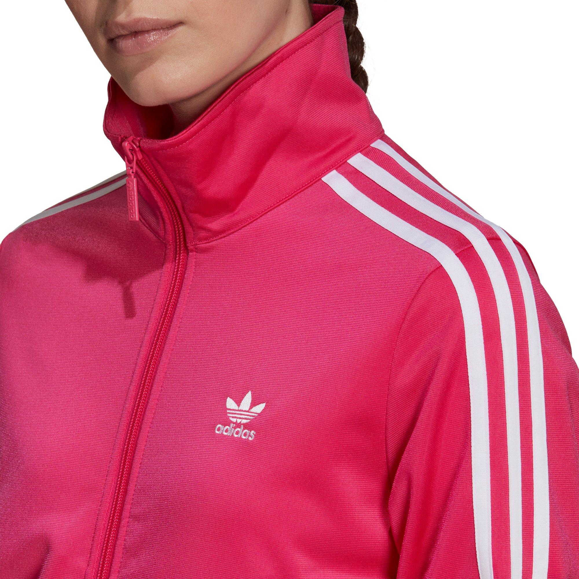 adidas Satin Firebird Track Jacket - Pink, Women's Lifestyle