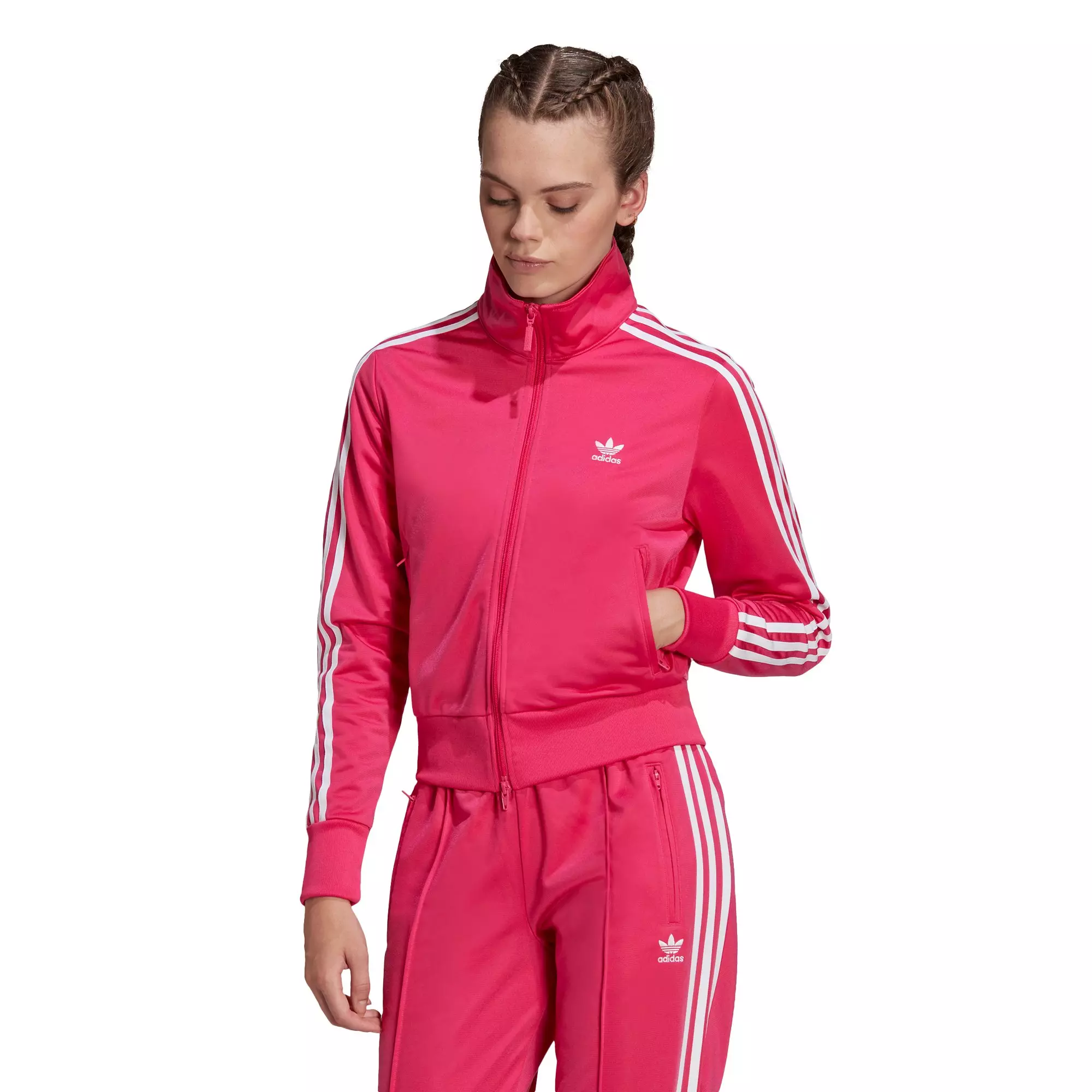 adidas Originals Women's Adicolor Classics Firebird Primeblue Track Jacket - Pink - PINK