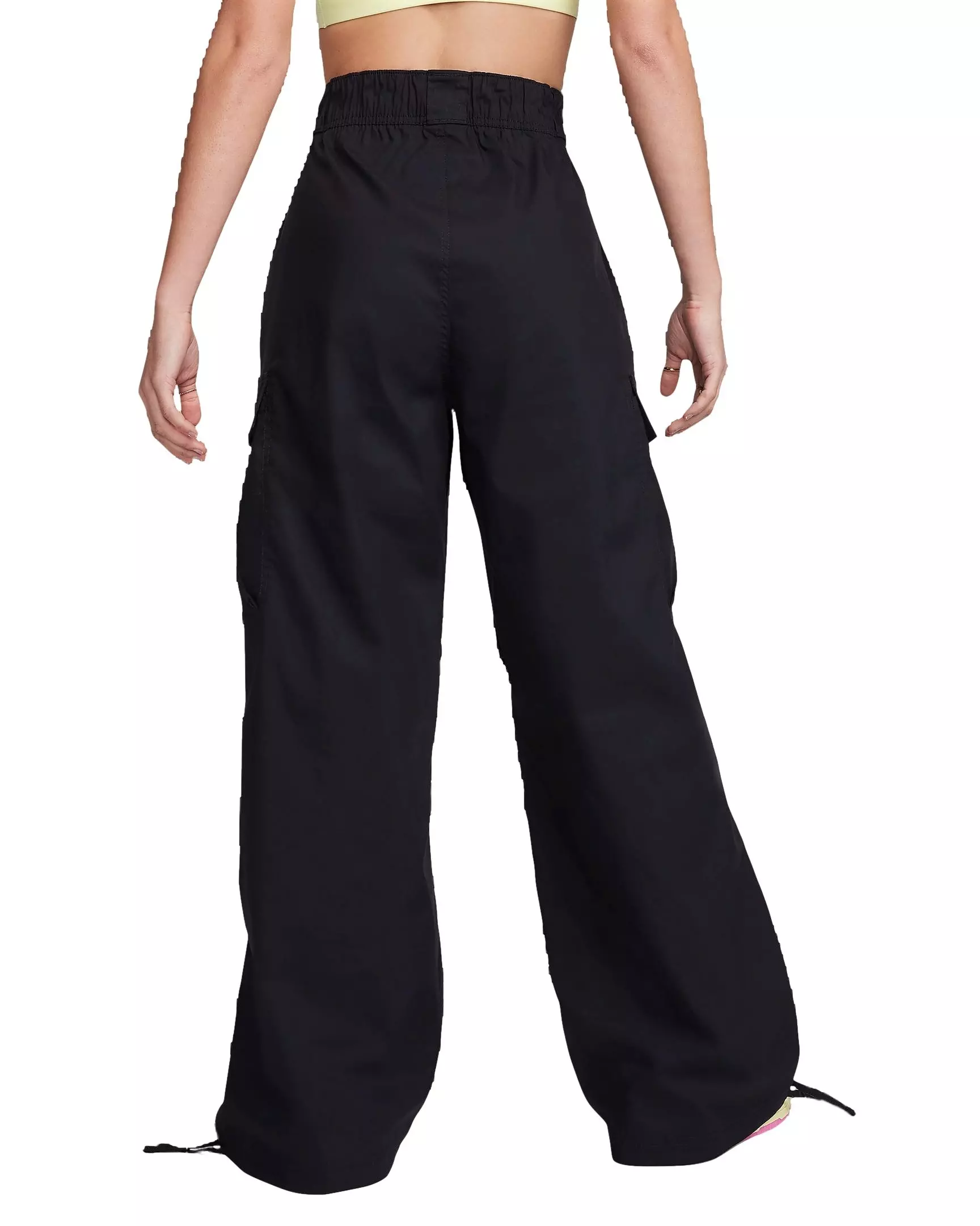 Nike Women's Sportswear High-Waisted Loose Woven Pants - BLACK