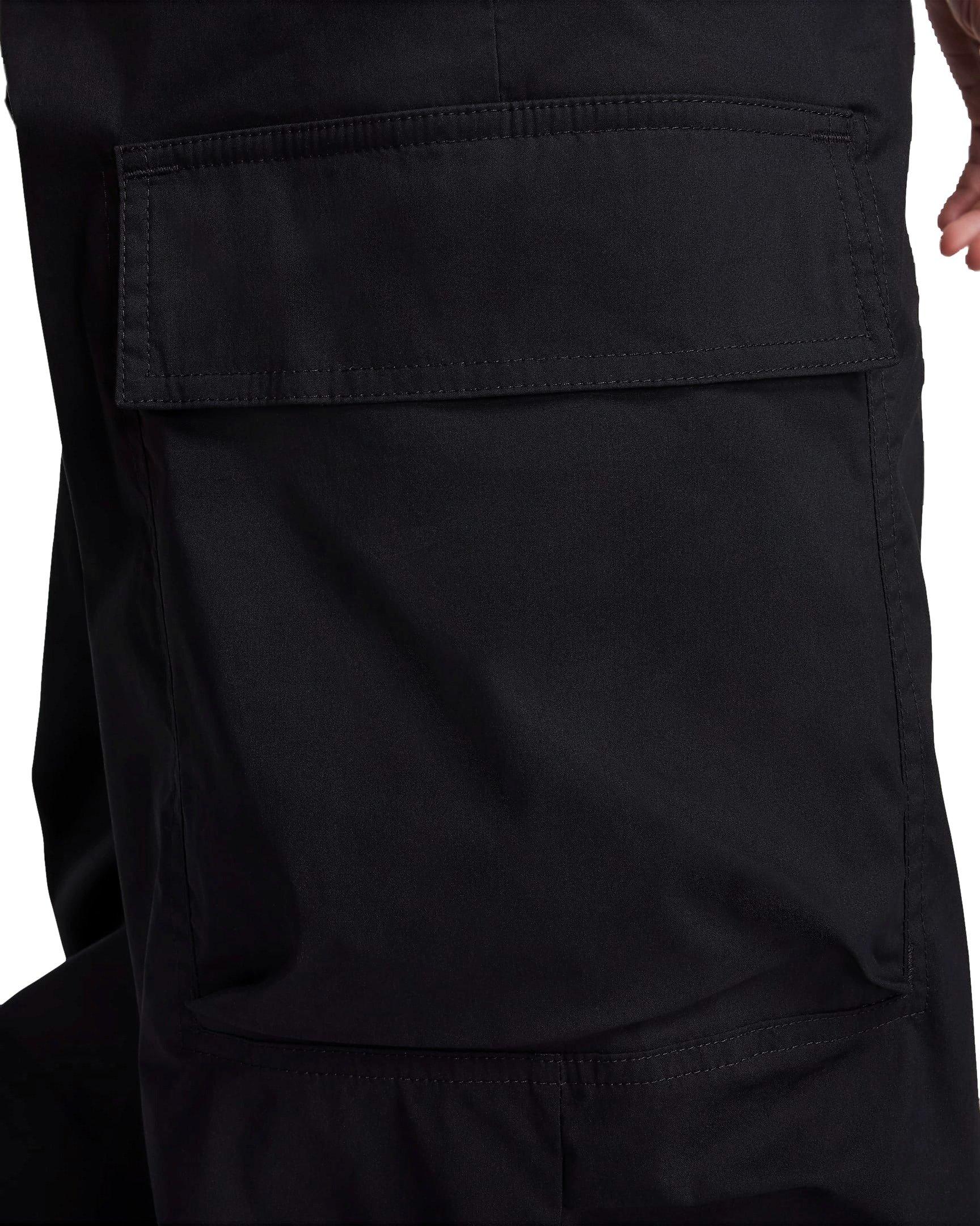 Nike Women's Sportswear High-Waisted Loose Woven Pants - BLACK Thumbnail View 4