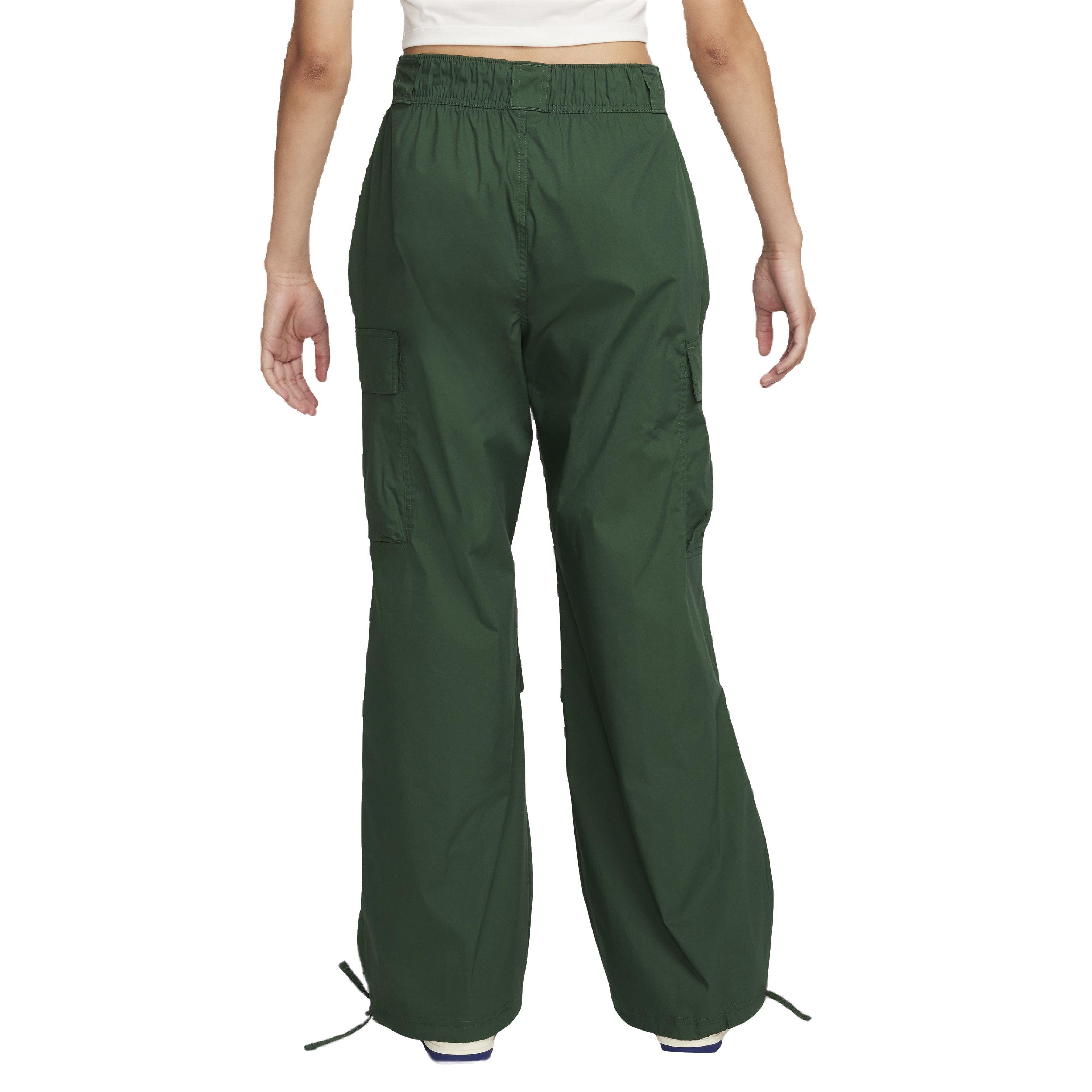 Nike Women's Sportswear High-Waisted Loose Woven Pants - GREEN Thumbnail View 2