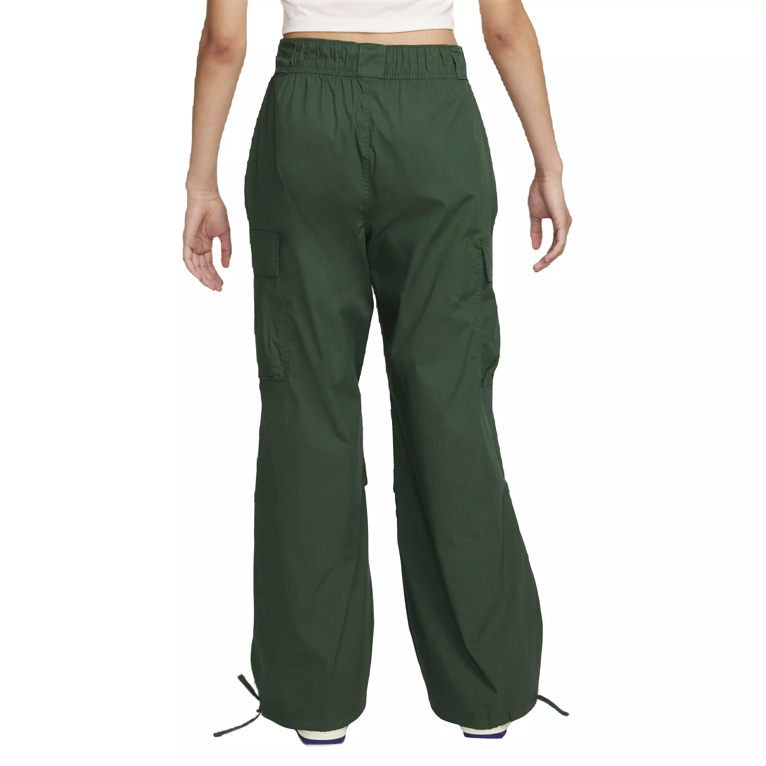 Nike Women's Sportswear High-Waisted Loose Woven Pants - GREEN
