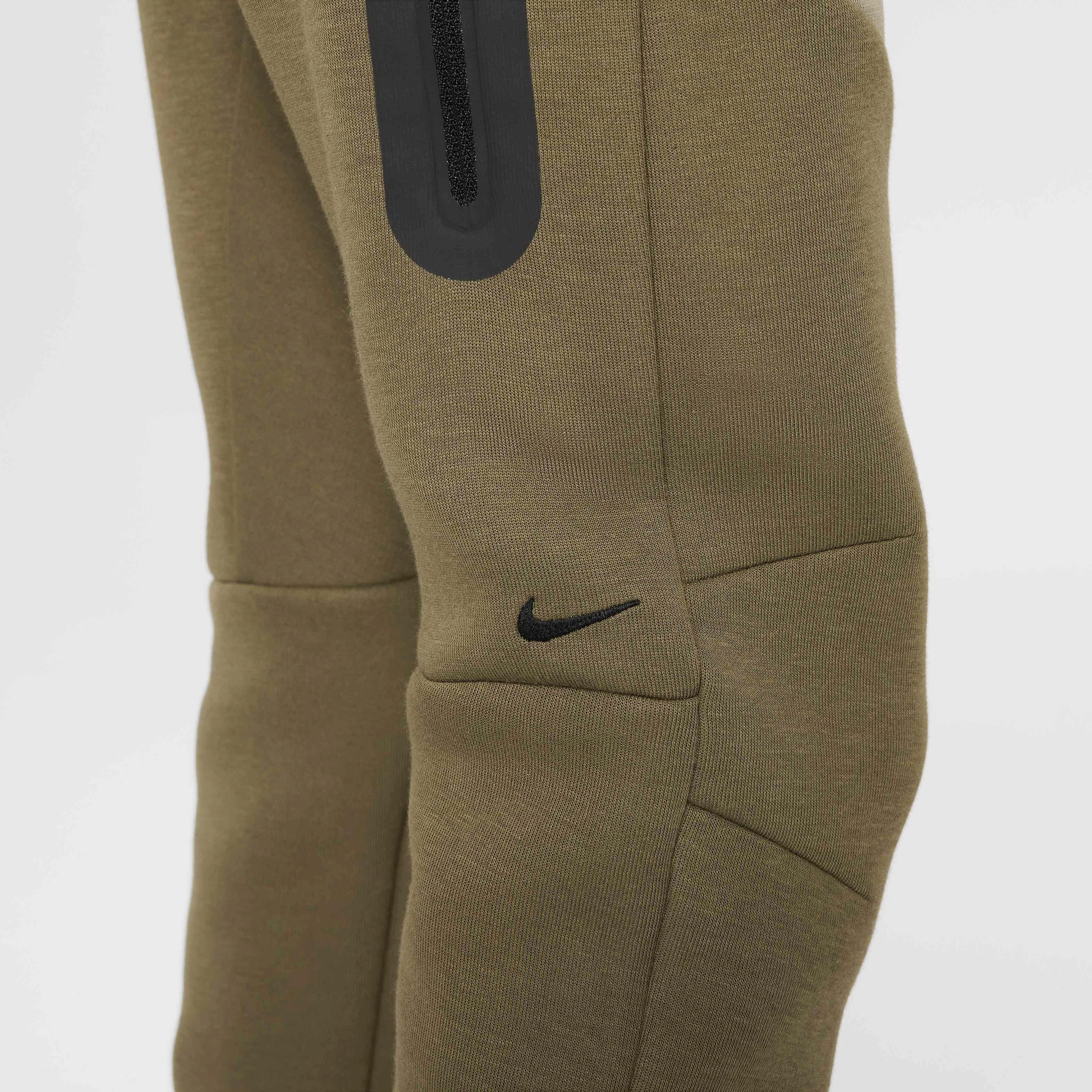 Nike Big Boys' Sportswear Tech Fleece Joggers - OLIVE Thumbnail View 7