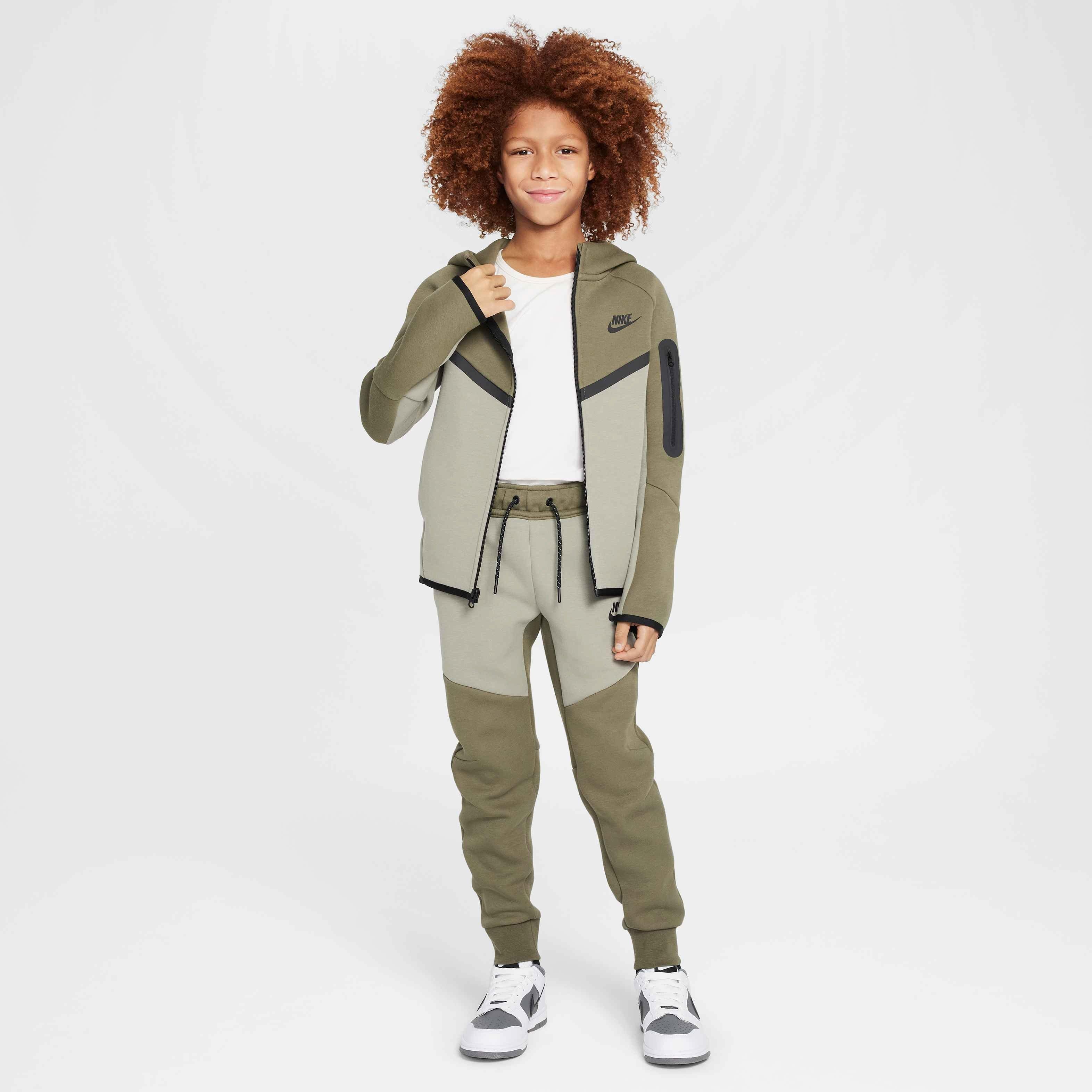 Nike Big Boys' Sportswear Tech Lightweight Fleece Joggers - OLIVE Thumbnail View 8