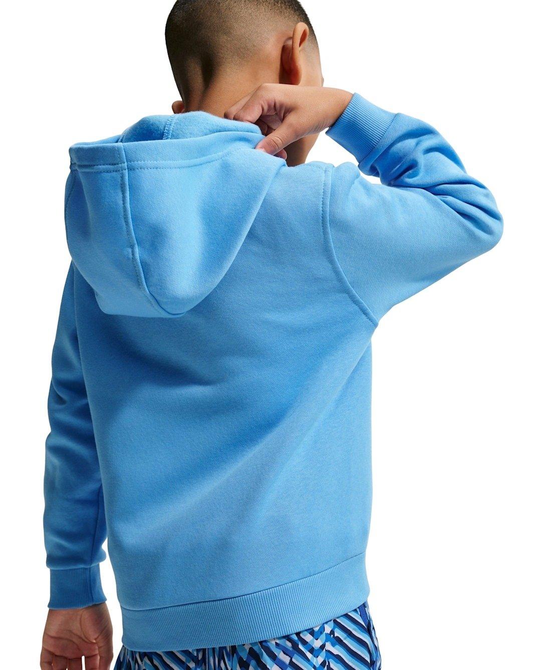Nike Big Kids' Sportswear Club Fleece Graphic Pullover Hoodie - Blue - BLUE Thumbnail View 2