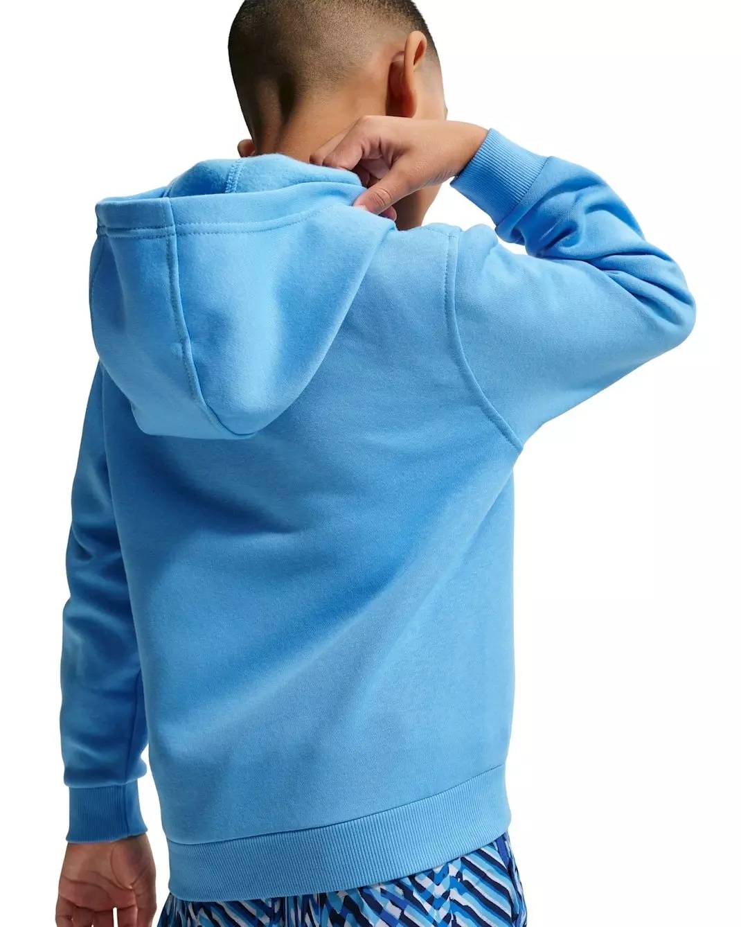 Nike Big Kids' Sportswear Club Fleece Graphic Pullover Hoodie - Blue - BLUE